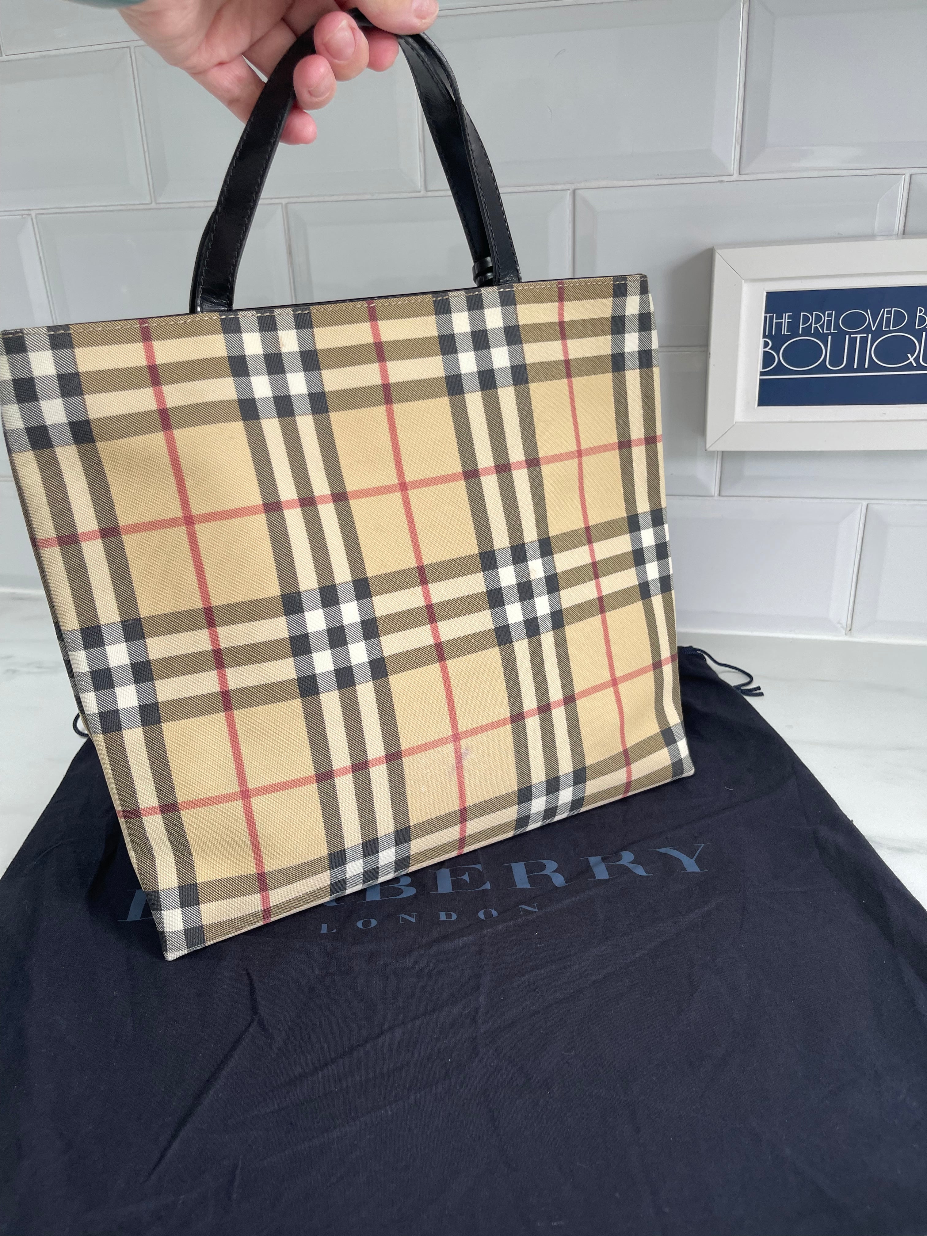 Burberry Novacheck Small Shopper Tote