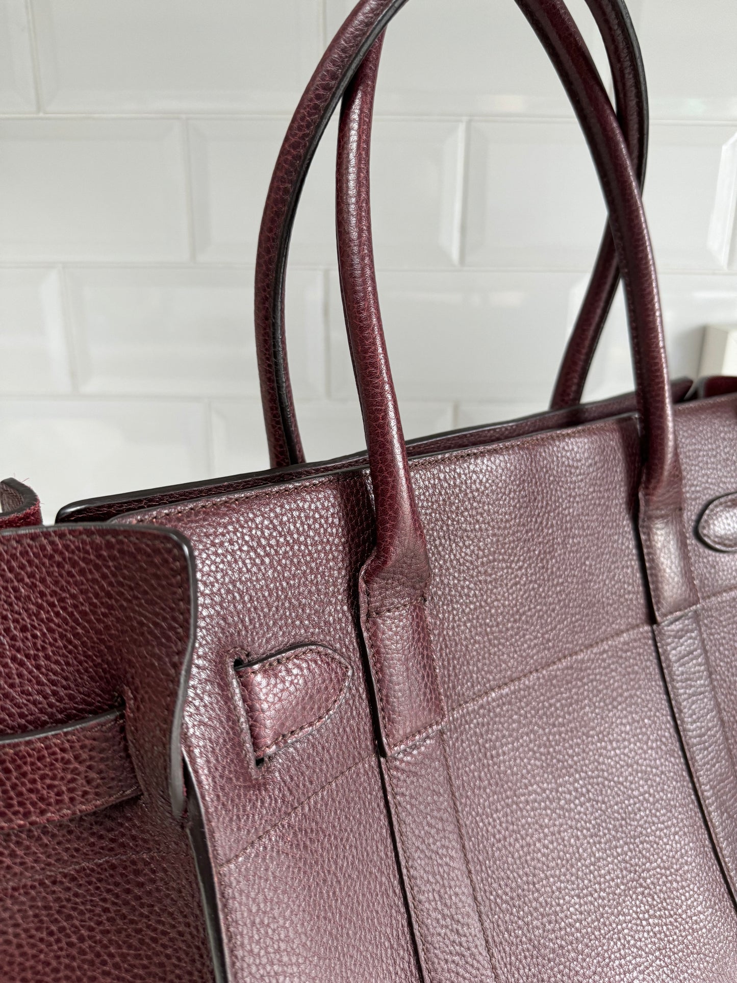 Mulberry Large Zipped Bayswater - Oxblood