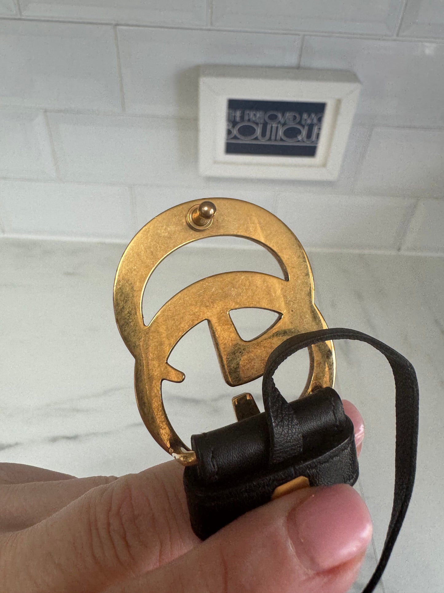 Gucci Marmont Wide Belt (3) - Black