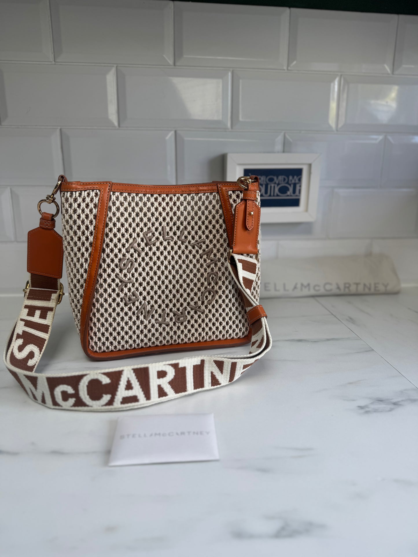 Stella McCartney Eco Mesh Rope Crossbody bag - Tan, Beige and Ivory