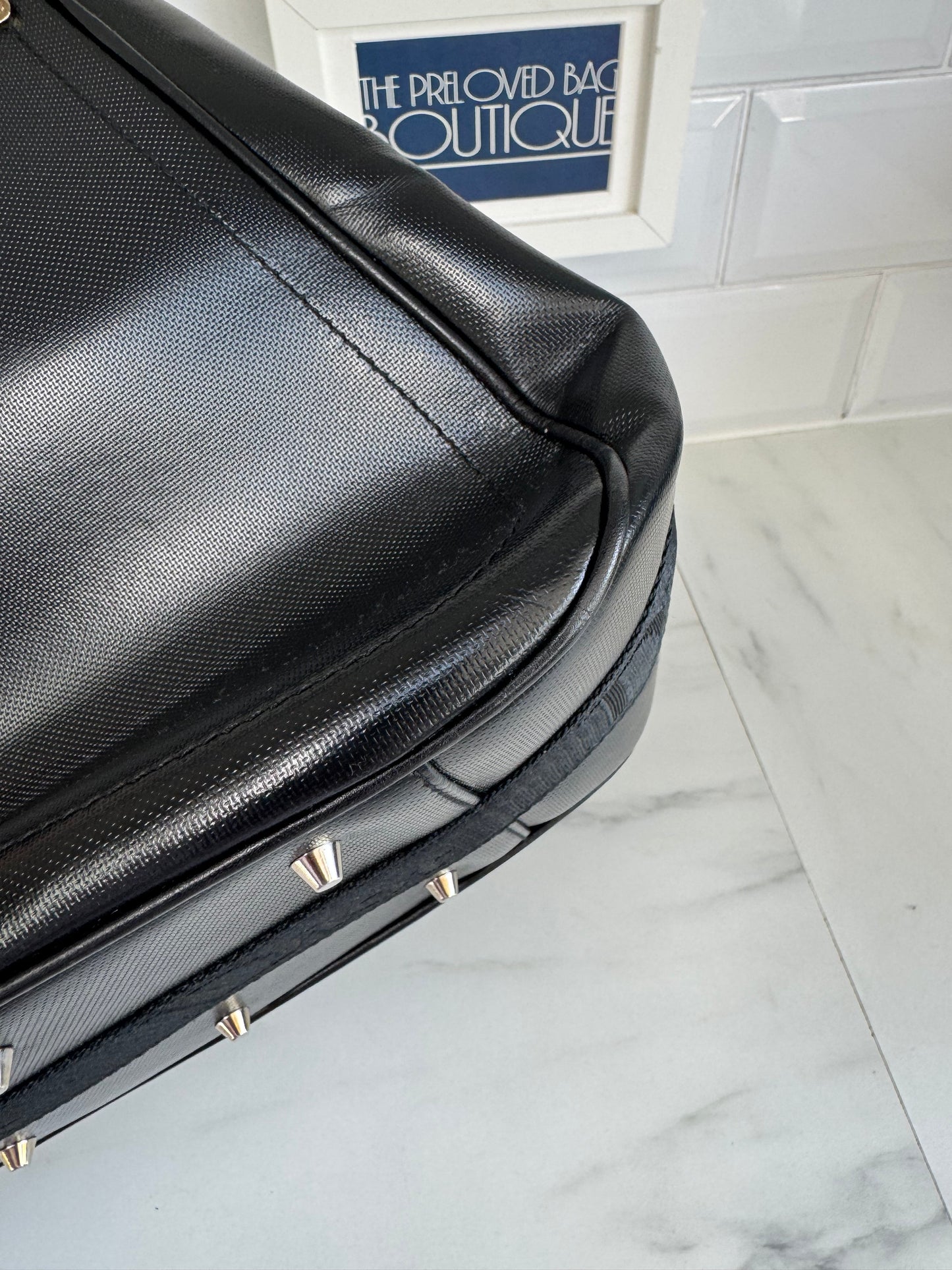 Christian Dior Diamanté Clip Shoulder Bag - Black