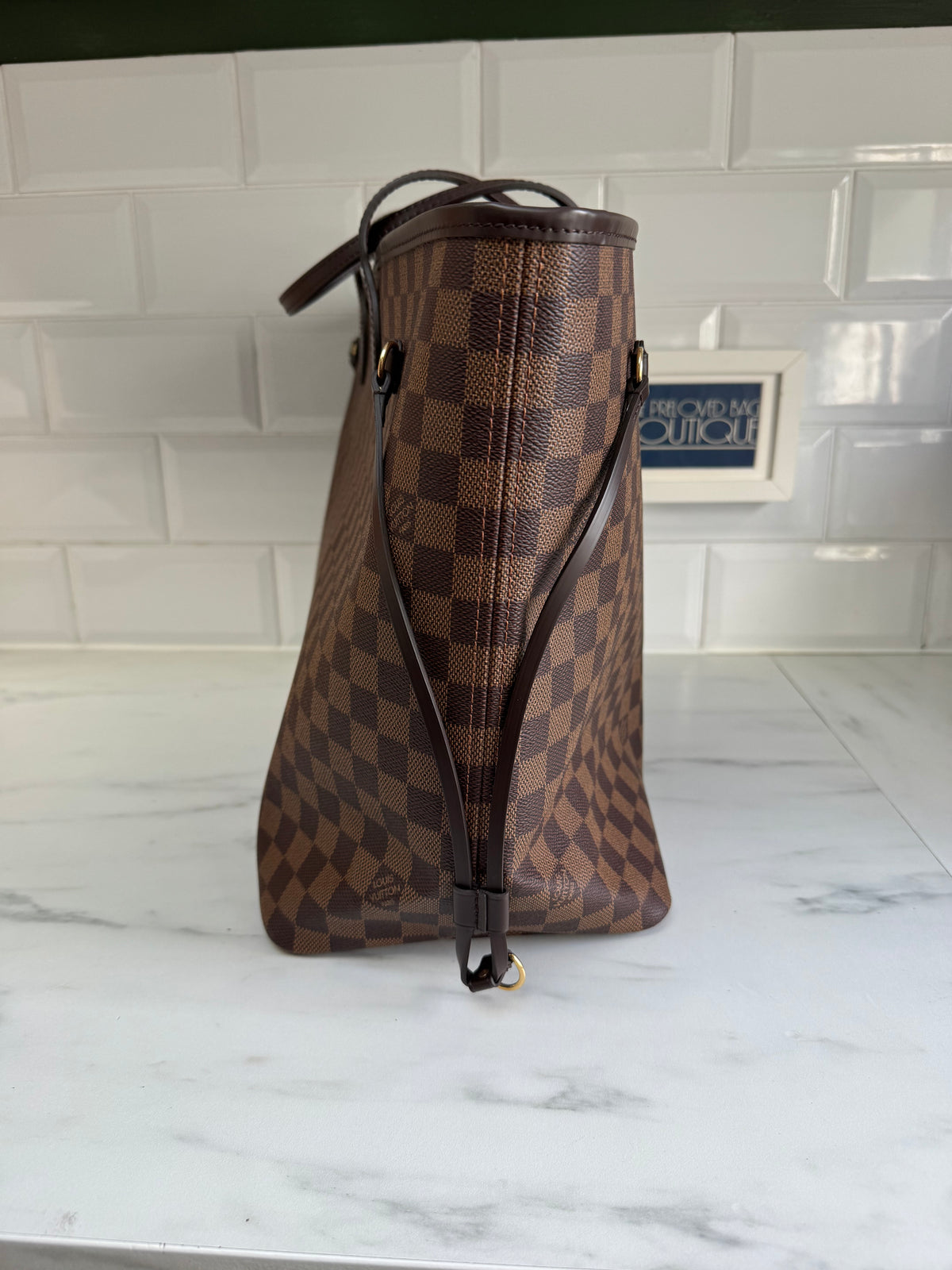 Louis Vuitton GM Neverfull Bag and Pouch - Brown Damier Ebene
