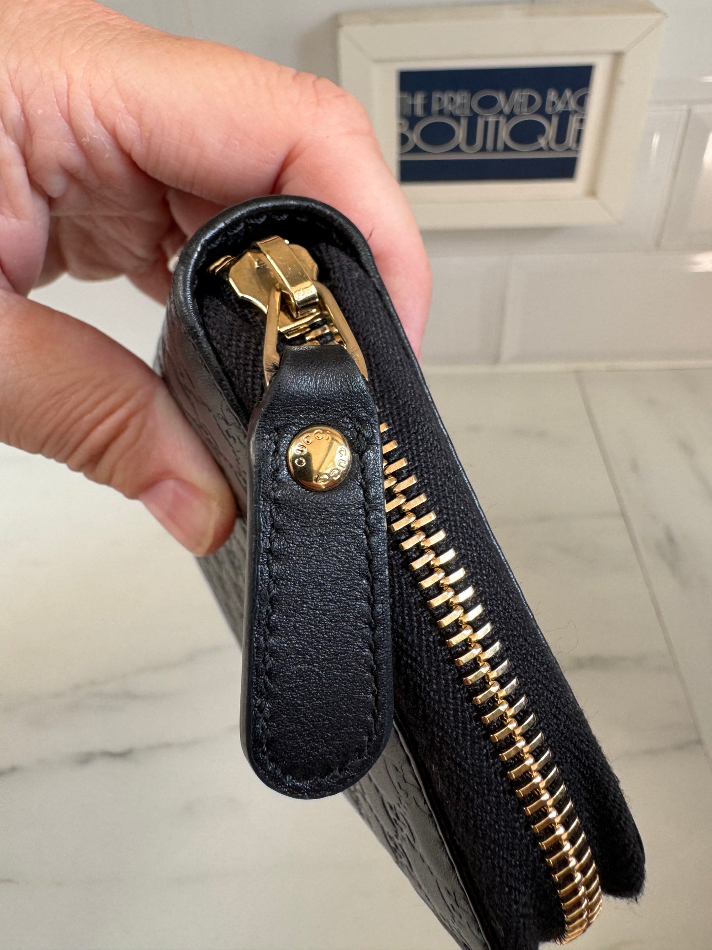 Gucci Guccissima Wallet - Black