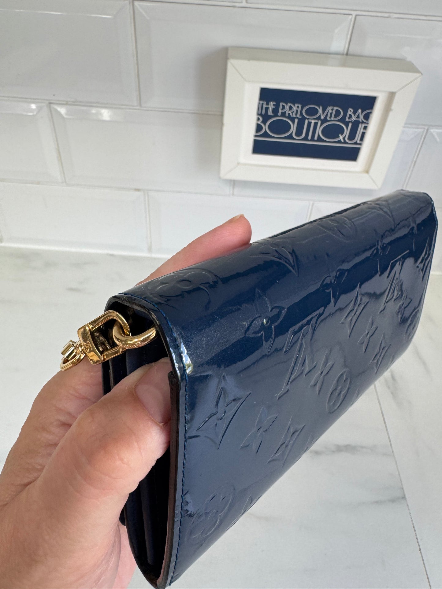 Louis Vuitton Monogram Vernis Chaine Wallet - Grand Bleu