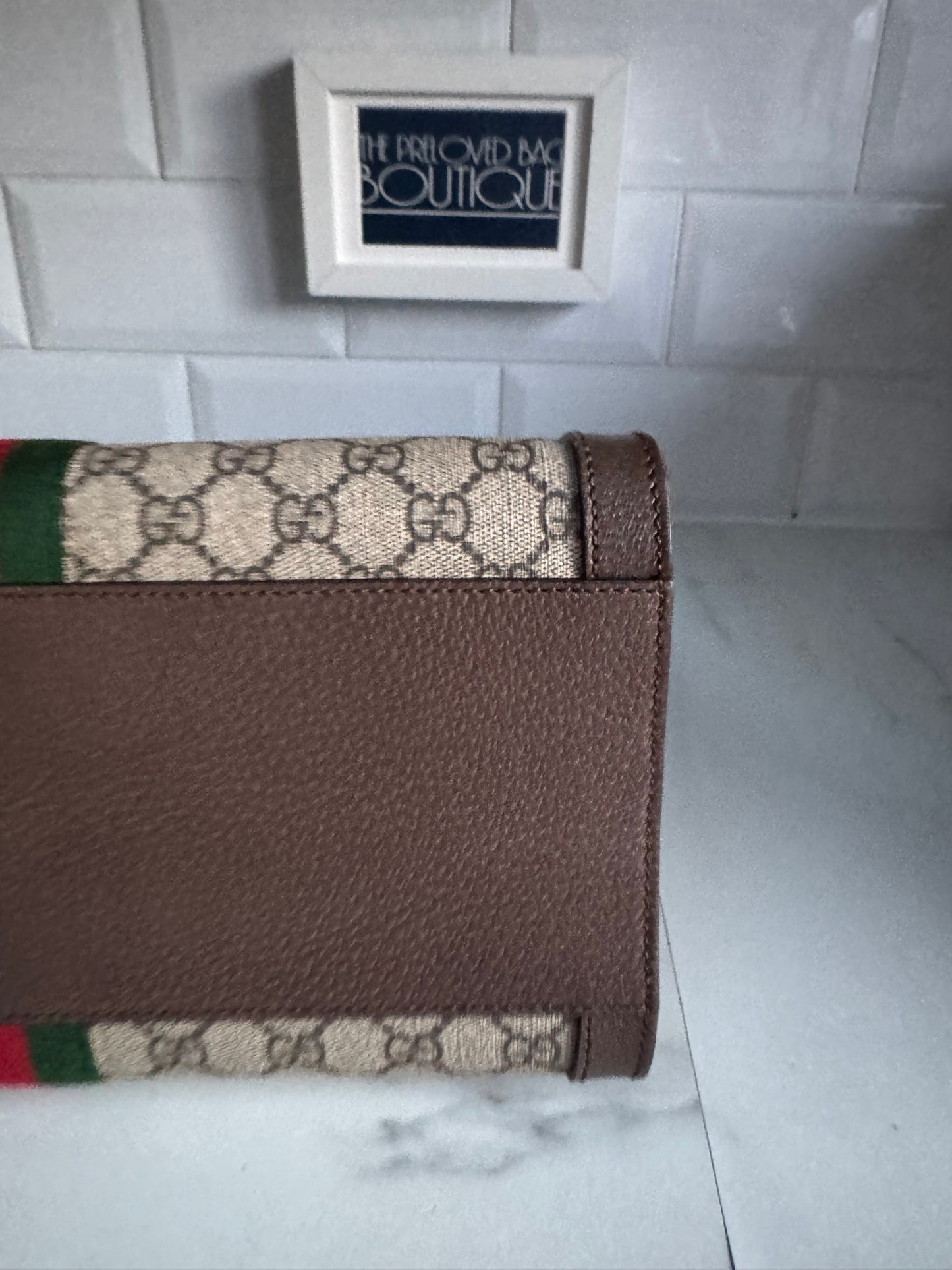 Gucci Medium Ophidia Tote - Brown, Green, Red, Grey