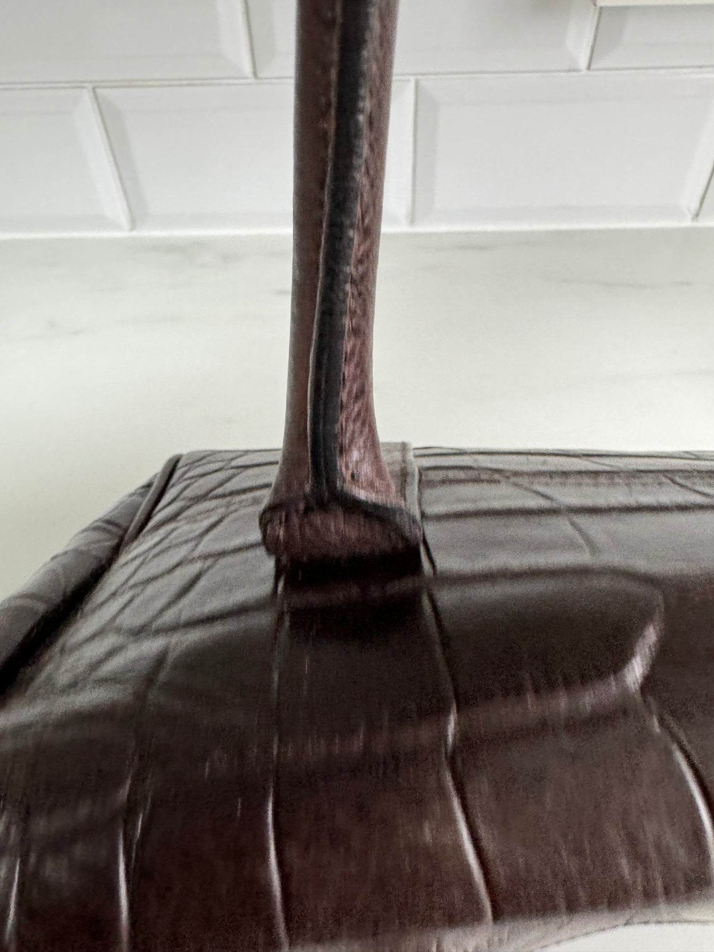 Mulberry East West Bayswater - Chocolate Croc Embossed