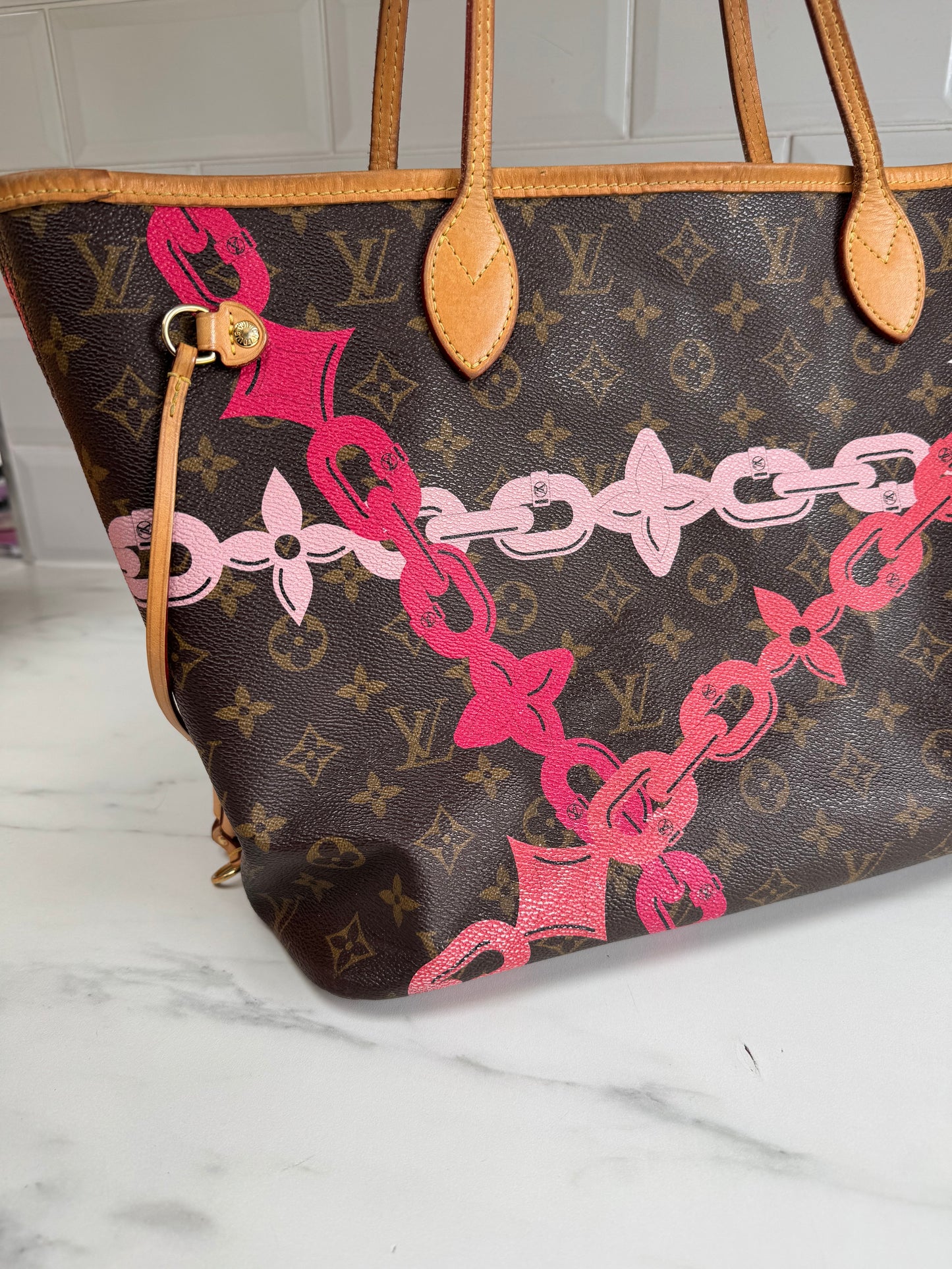 Louis Vuitton Limited Edition 2016 Bay MM Neverfull - Pink and Brown