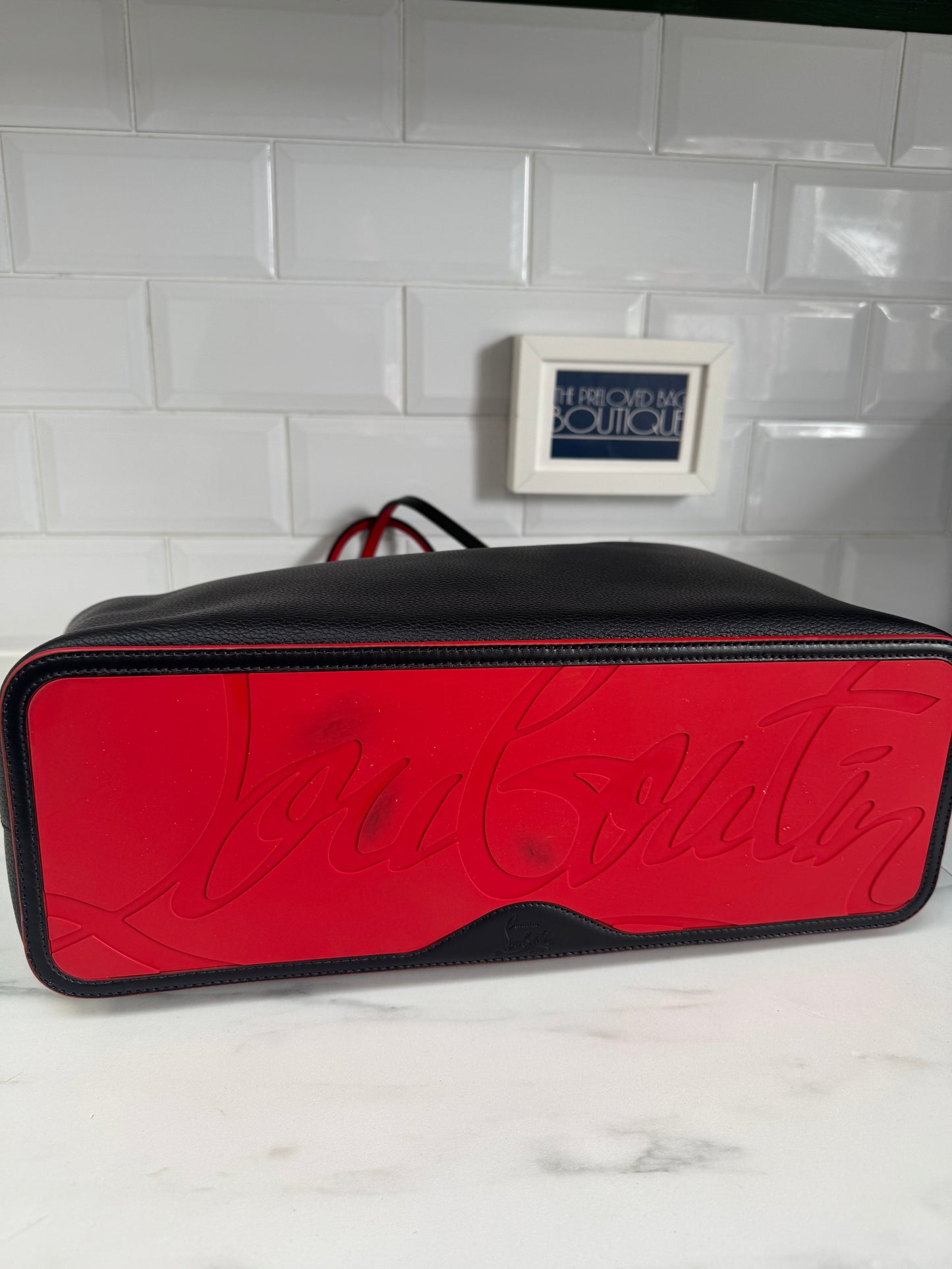 Christian Louboutin Cabata Tote - Black and Red