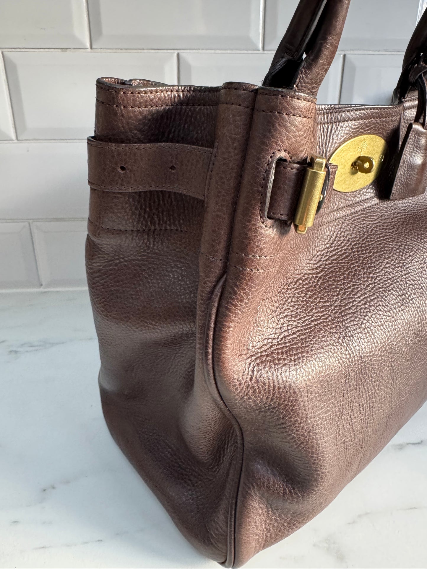Mulberry Postmans Lock Open Top tote - Chocolate Brown NVT