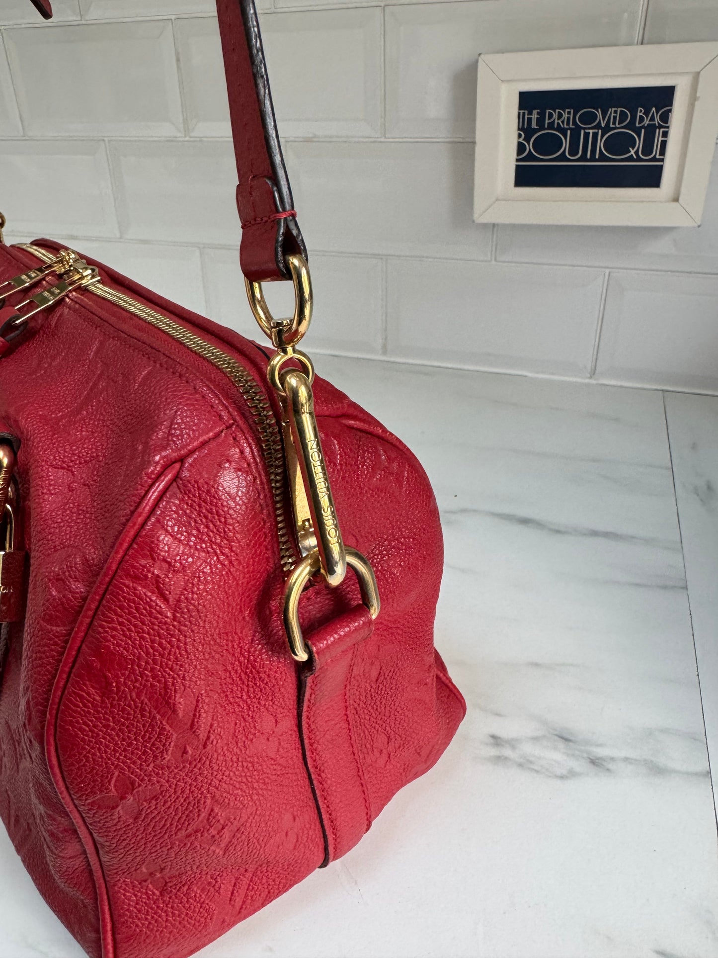 Louis Vuitton Speedy 25 Bandouliere - Red Emperiente