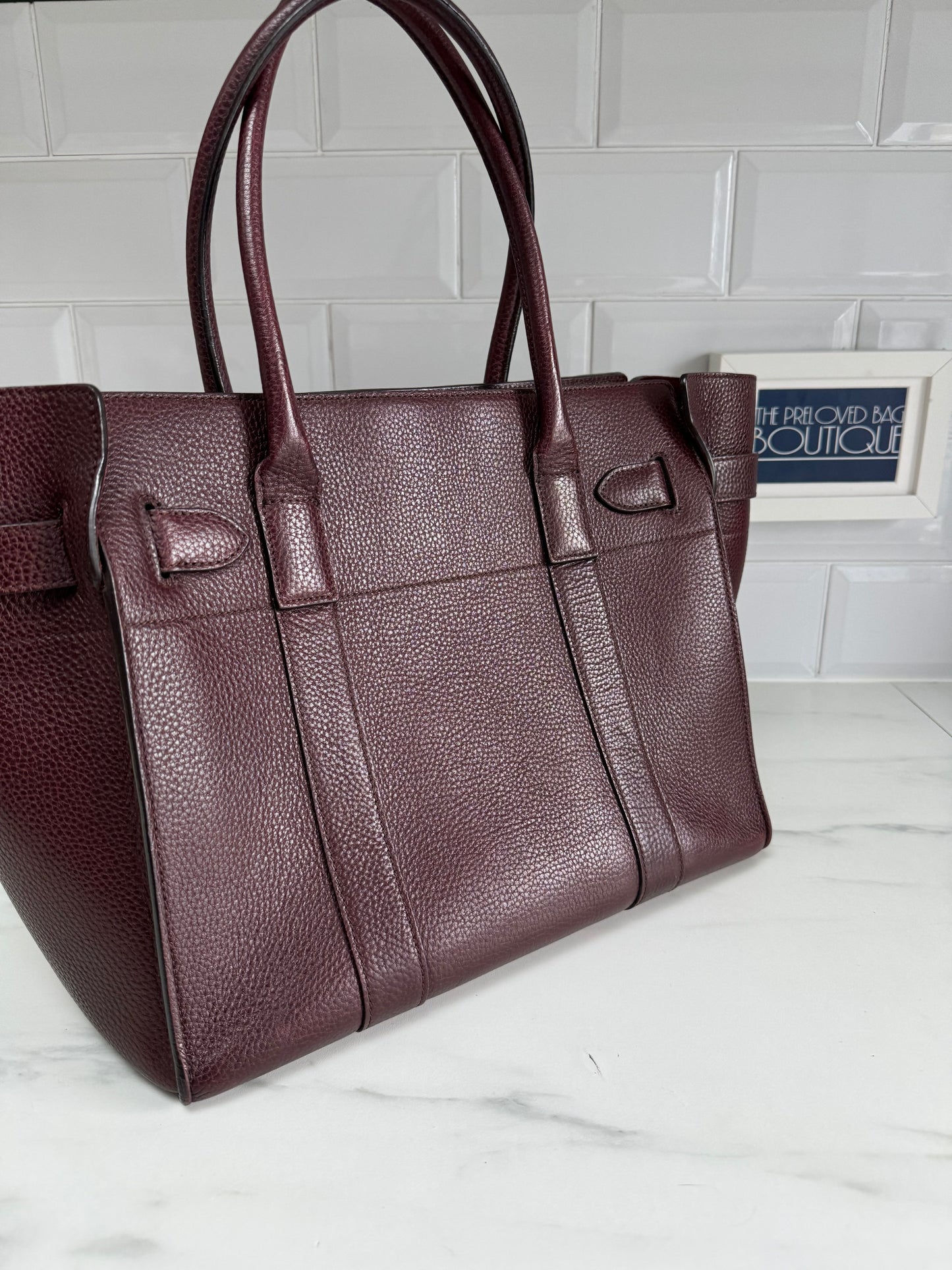 Mulberry Large Zipped Bayswater - Oxblood