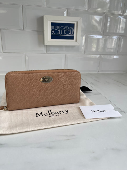 Mulberry zip around wallet - Light Salmon