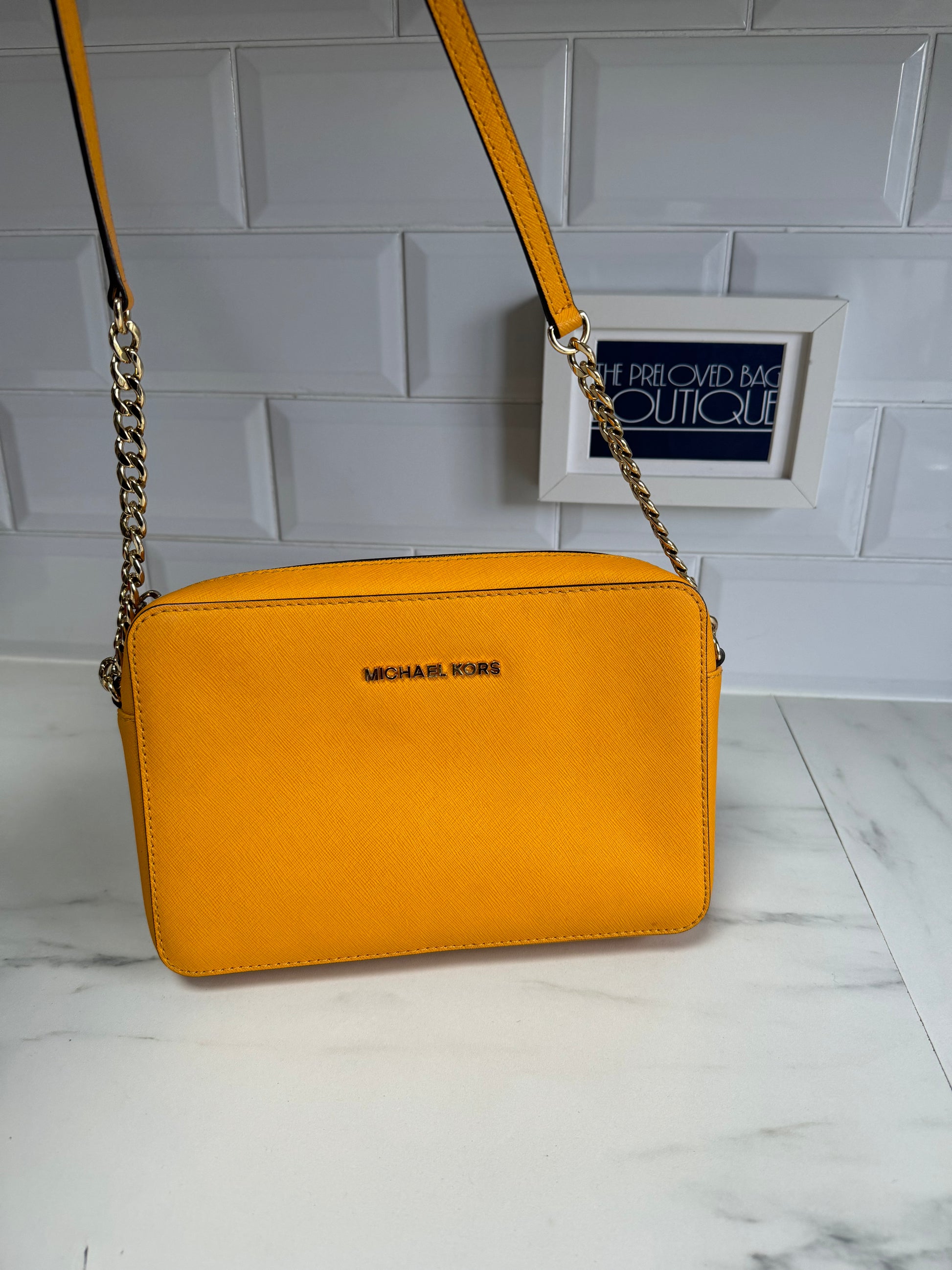 Michael Kors Jet Set crossbody bag yellow