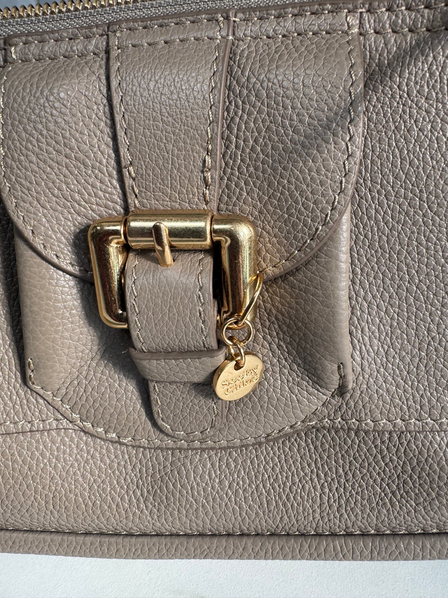 Chloè Lesley Baguette Saddle Bag - Motty Grey