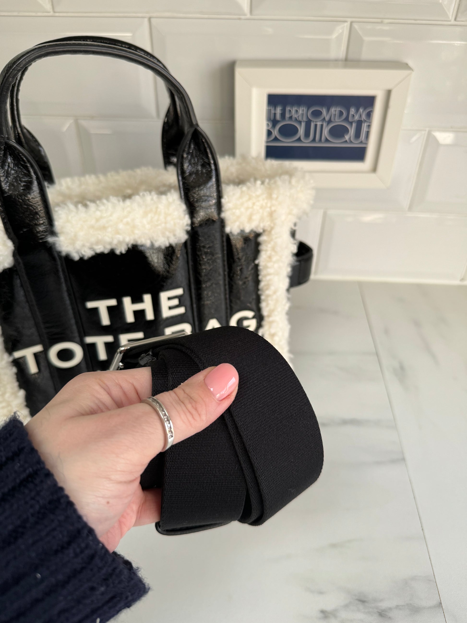 Marc jacobs best sale shearling bag