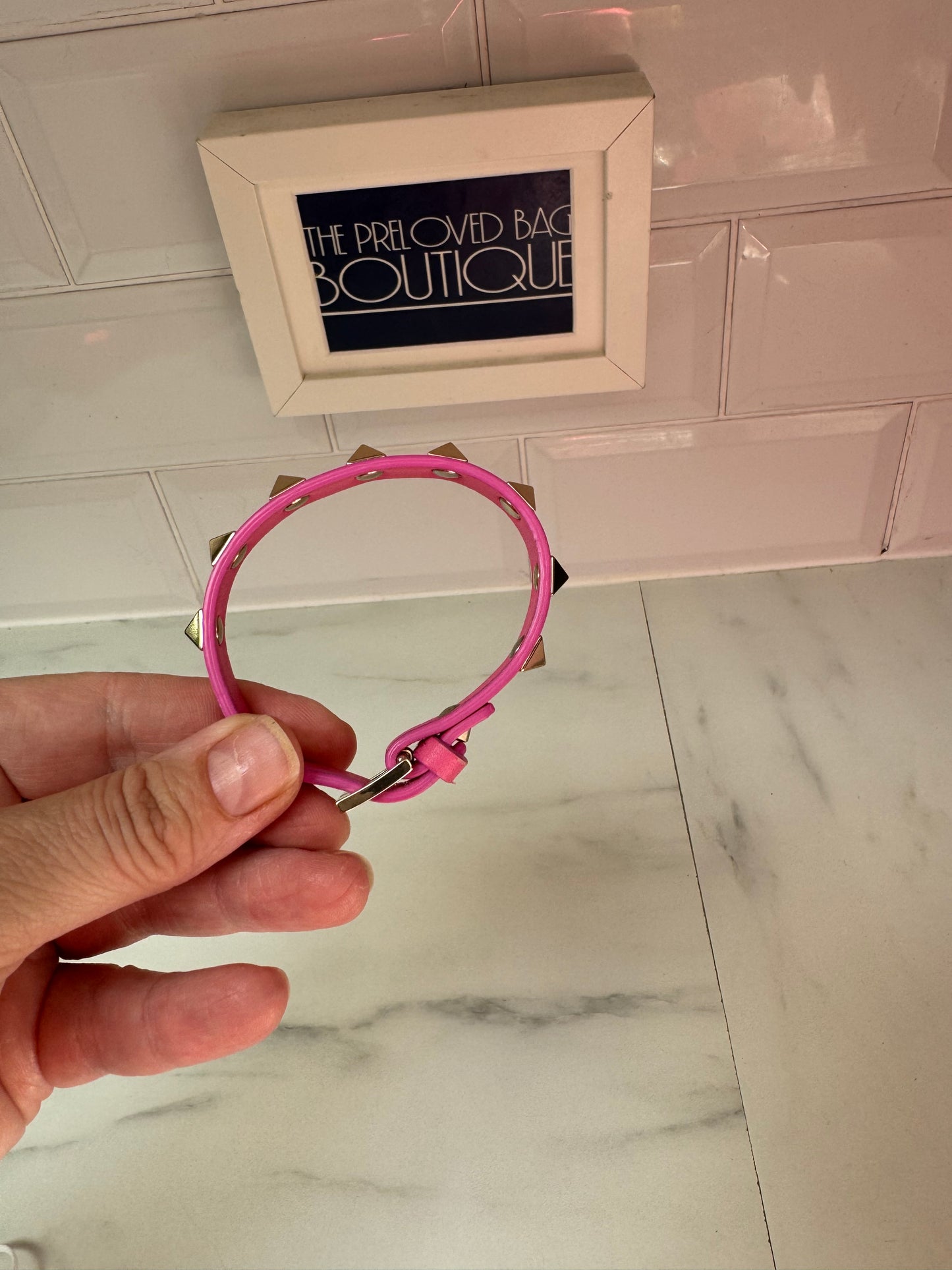 Valentino Garavanni Studded wrap bracelet - Fuschia Pink