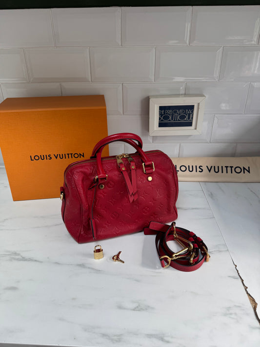 Louis Vuitton Speedy 25 Bandouliere - Red Emperiente