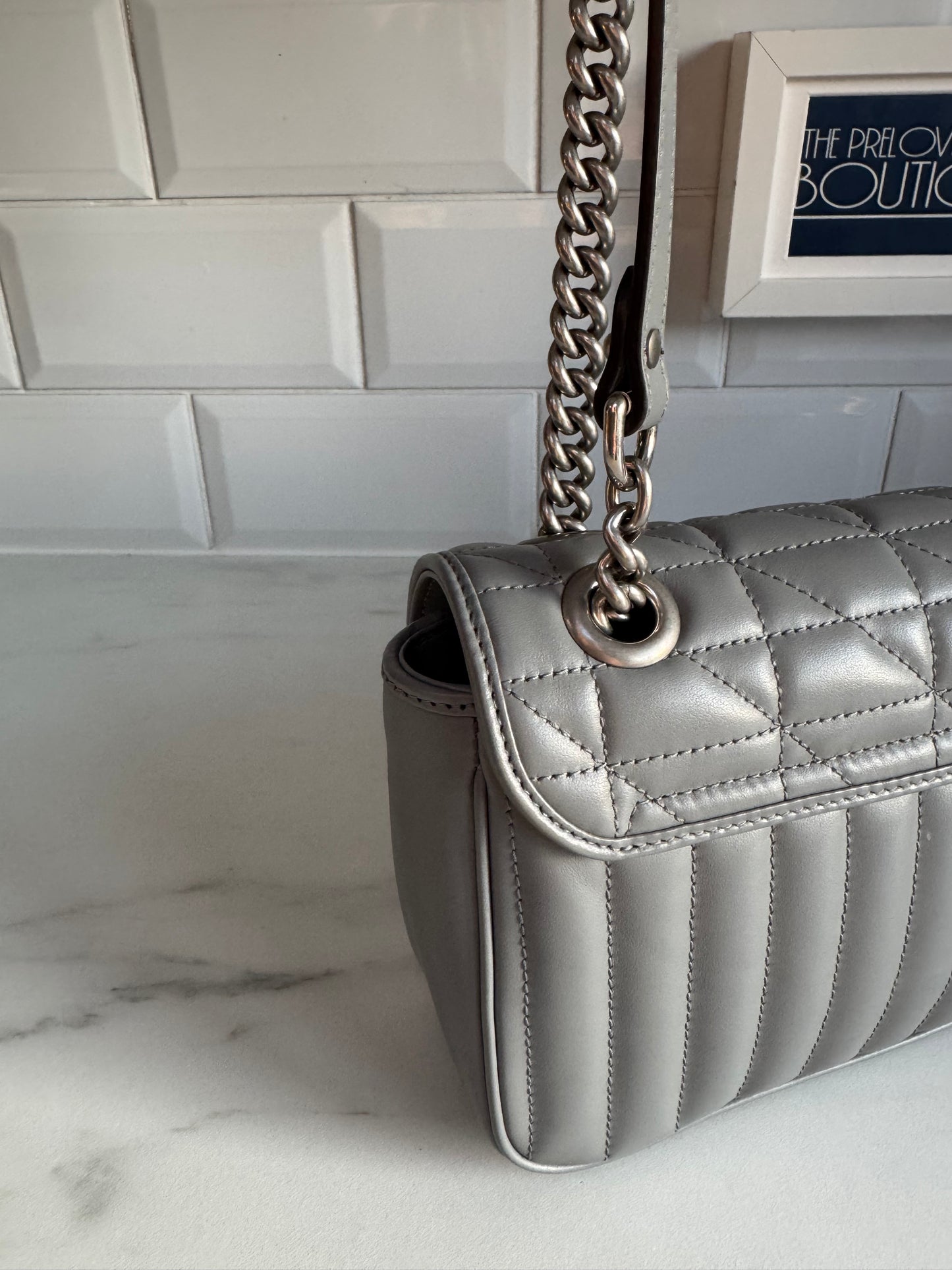 Gucci GG Marmont Shoulder Bag - Grey