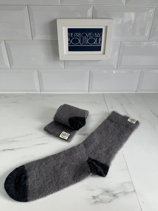 Mulberry Mohair Socks - Charcoal