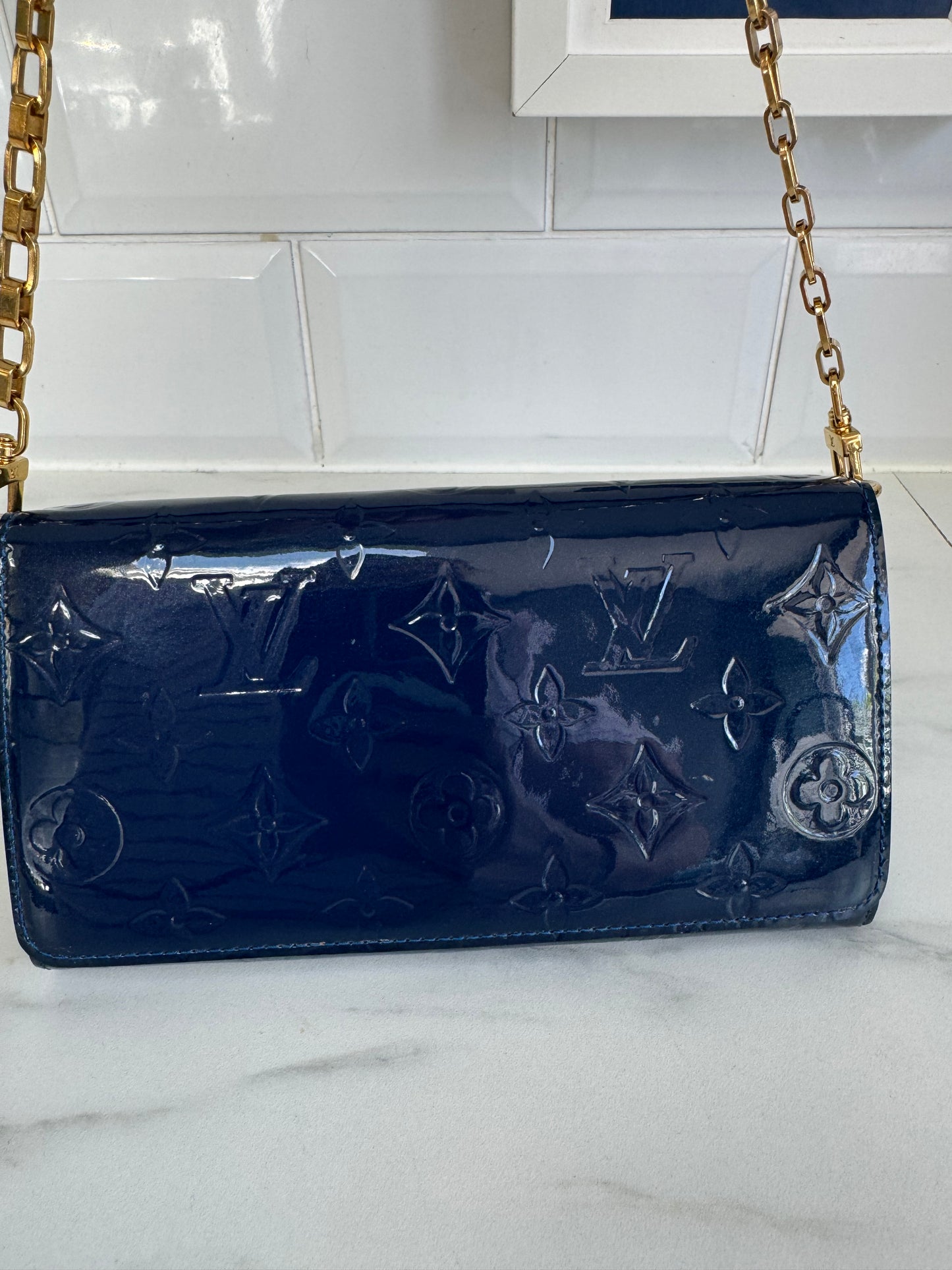 Louis Vuitton Monogram Vernis Chaine Wallet - Grand Bleu