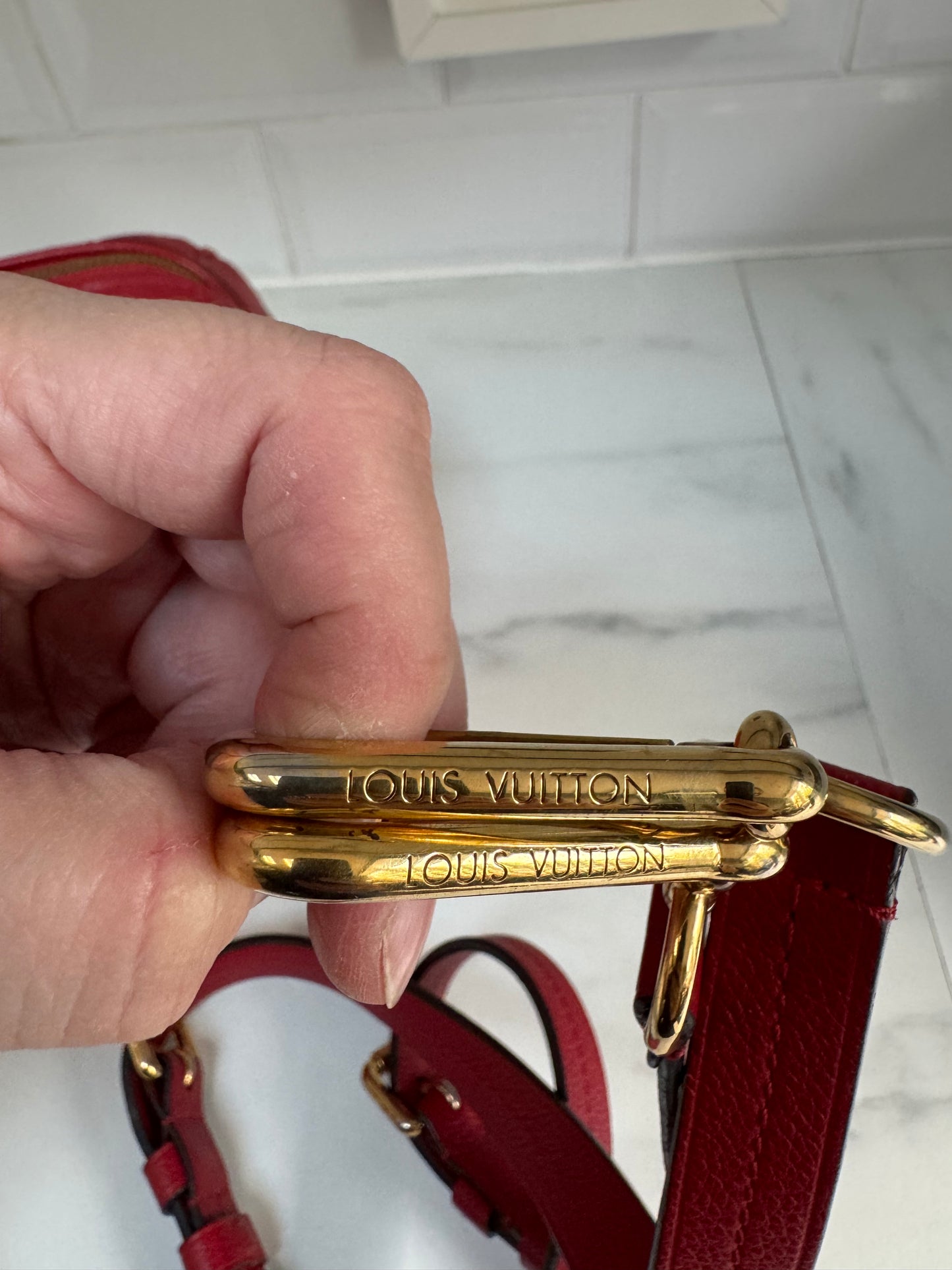 Louis Vuitton Speedy 25 Bandouliere - Red Emperiente