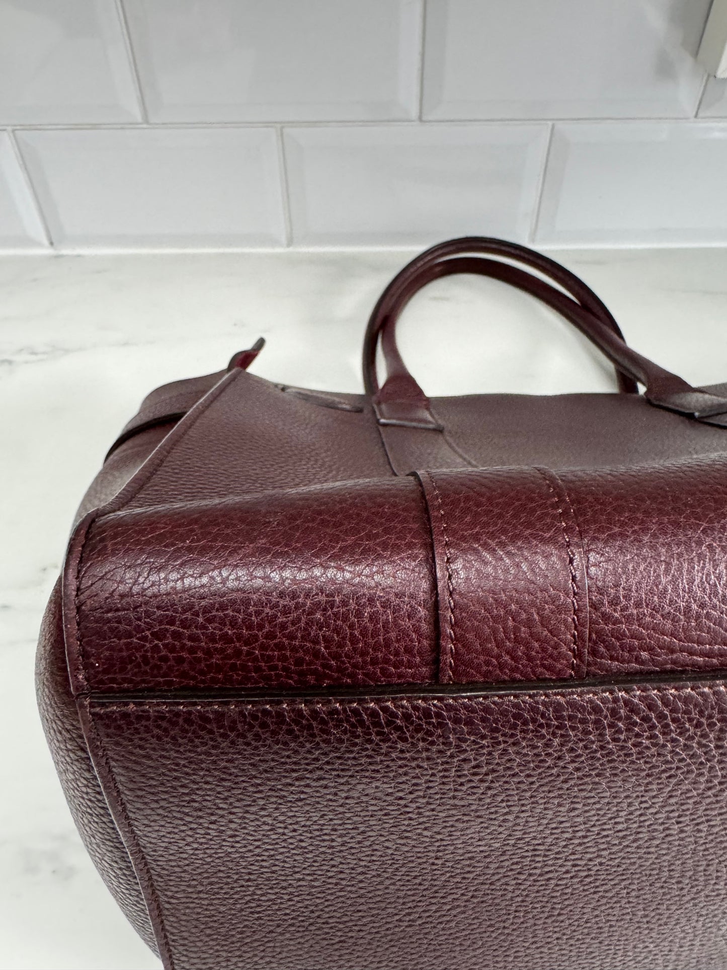 Mulberry Large Zipped Bayswater - Oxblood