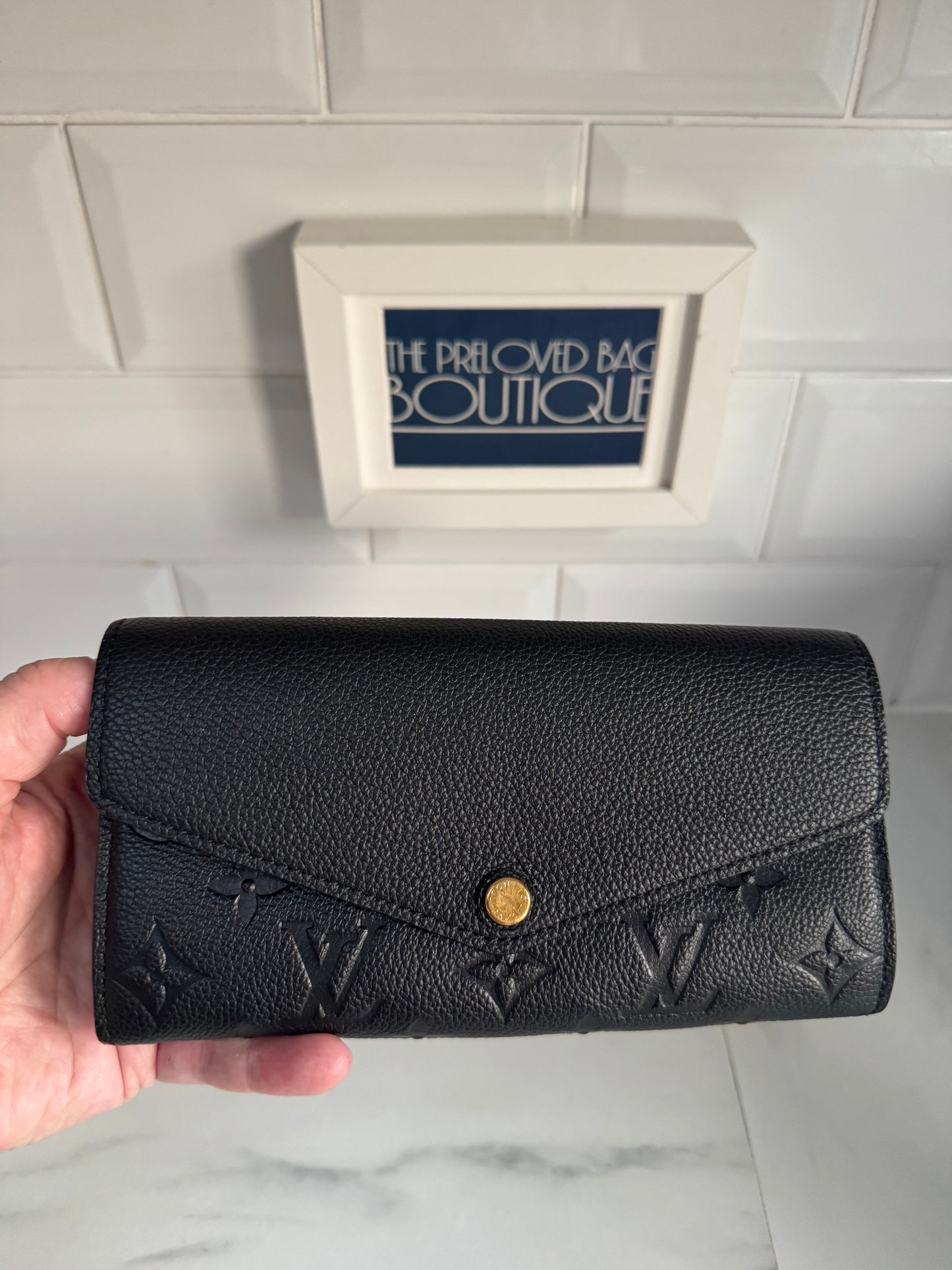 Louis Vuitton Sarah Wallet Monogram Emperiente - Black