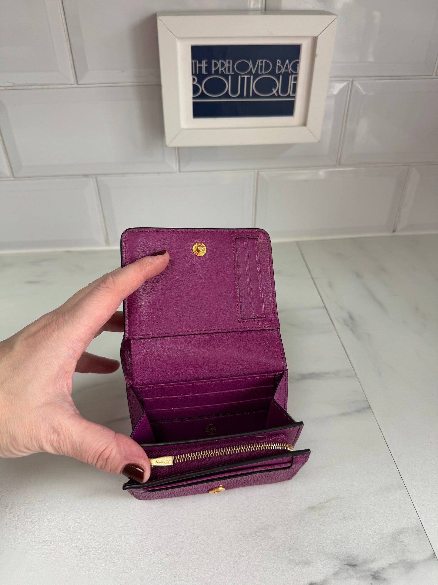 Mulberry Small Continental French Purse/Wallet - Violet