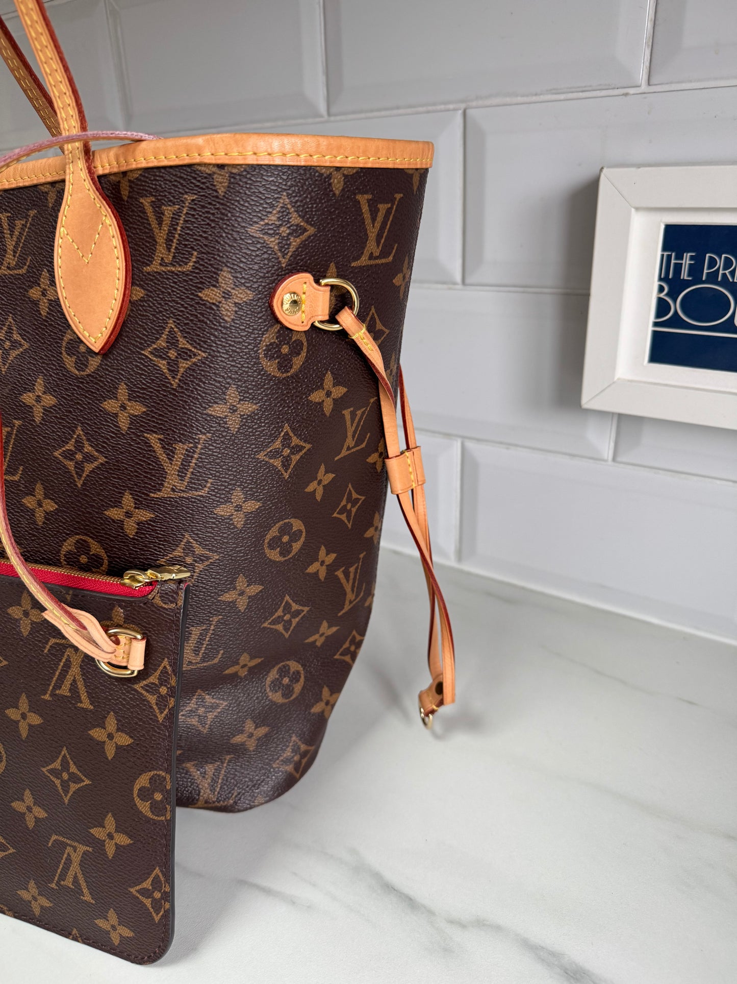 Louis Vuitton Neverfull MM & Pouch - Monogram Cerises
