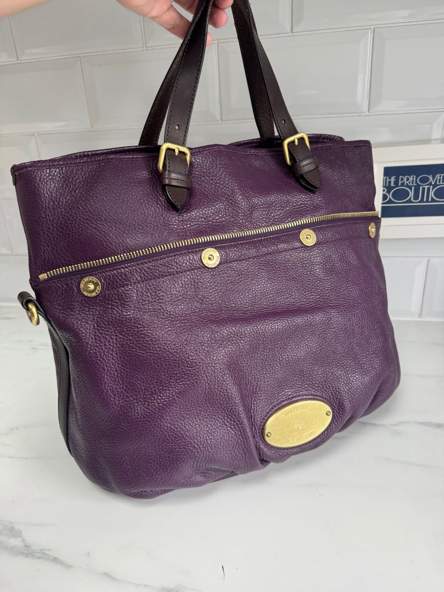 Mulberry Mitzy Tote - Eggplant