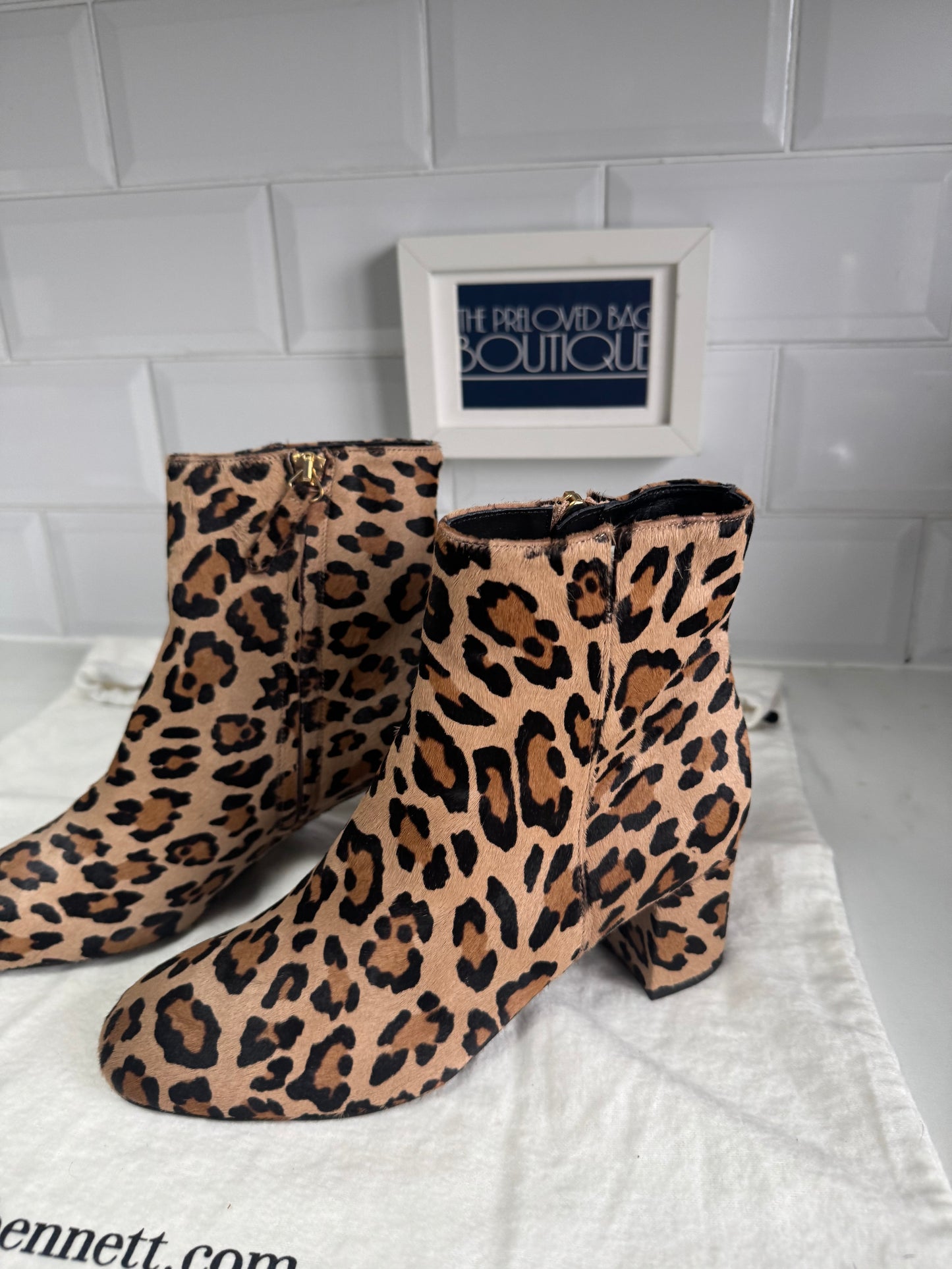 LK Bennett Simi Ankle Boots - Leopard Print