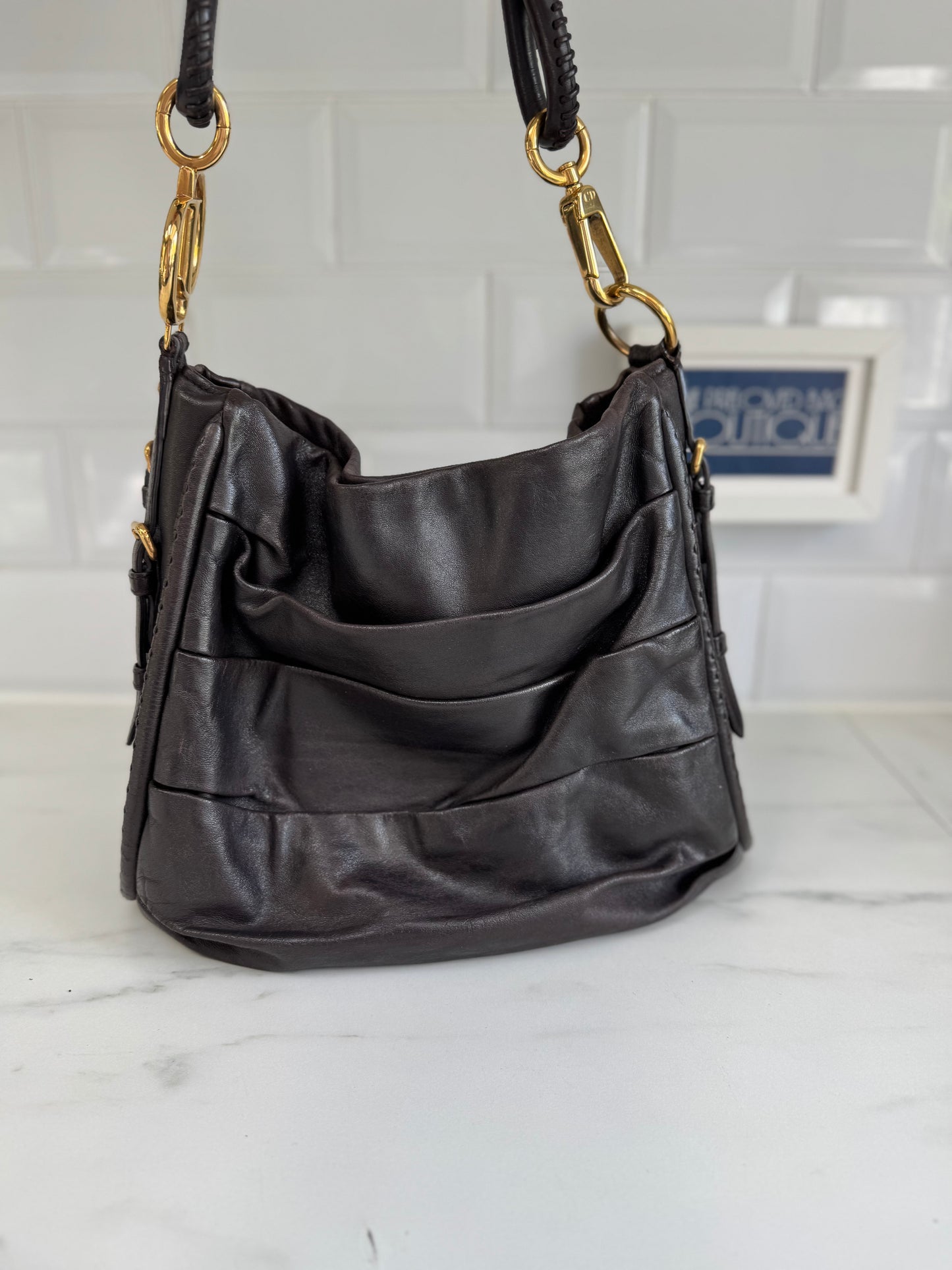 Christian Dior Libertine Hobo - Chocolate Brown
