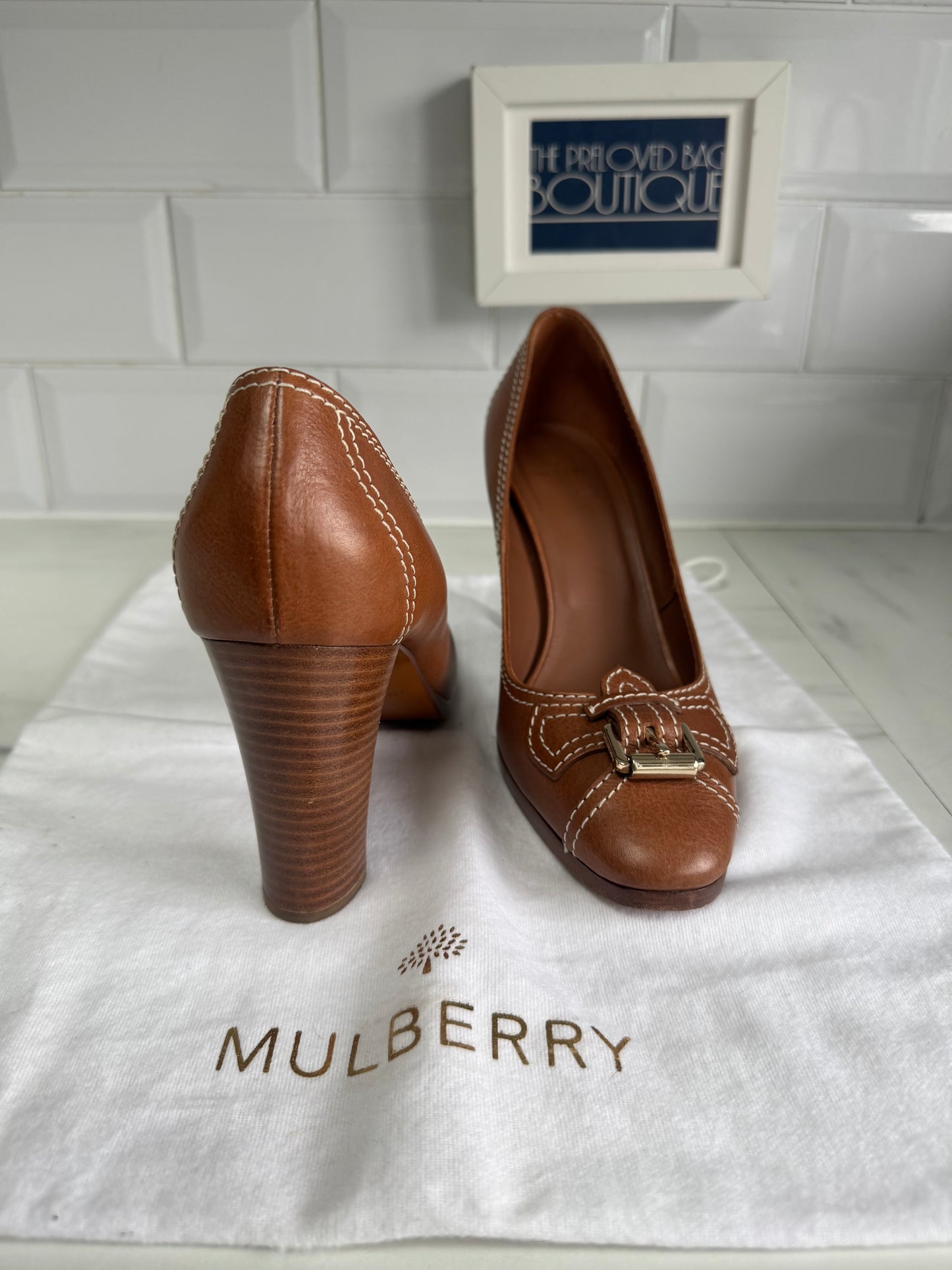 Mulberry Jamie Heels - Oak NVT