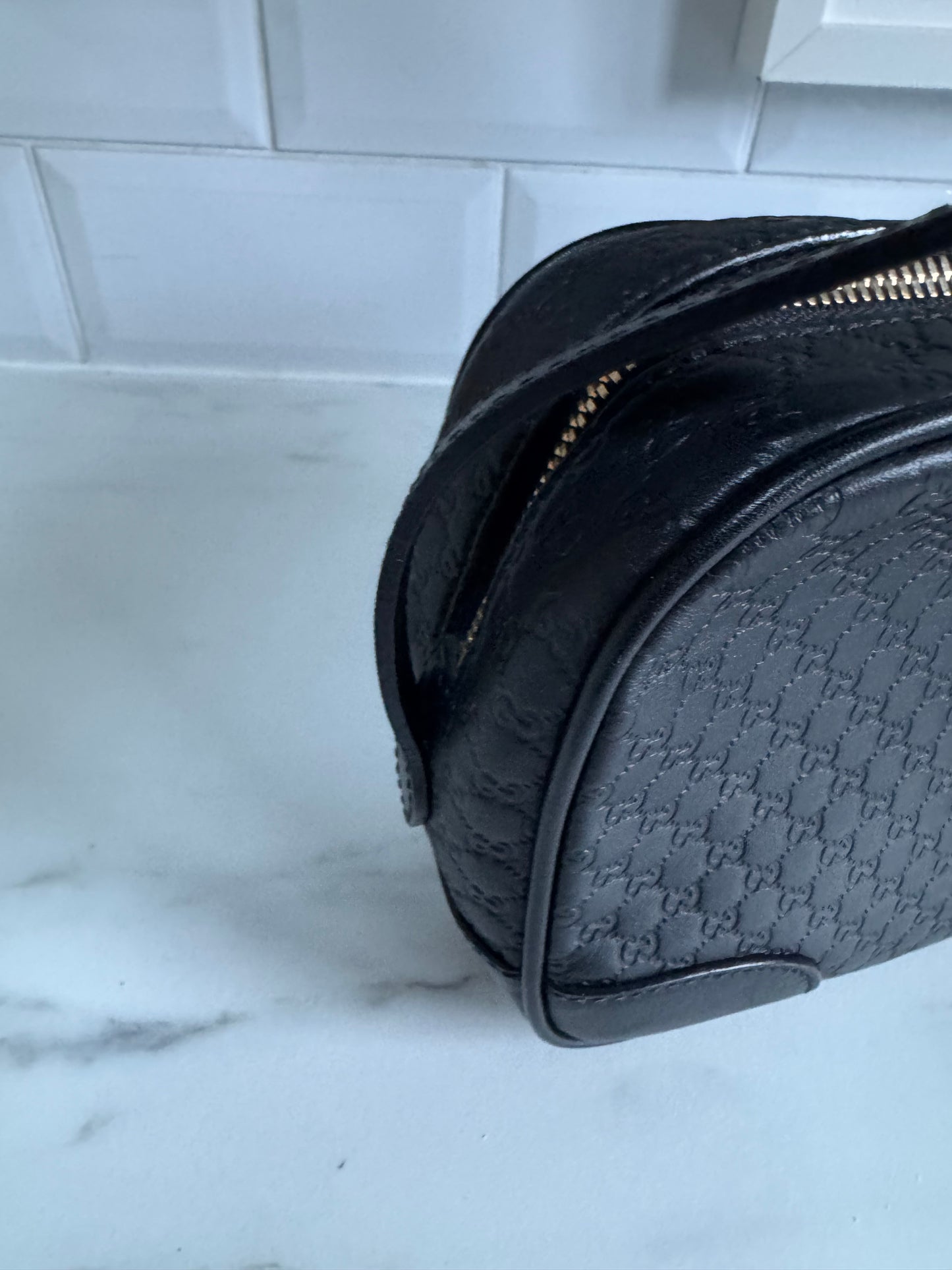 Gucci Micro Guccissima Bree Cross Body Bag - Black