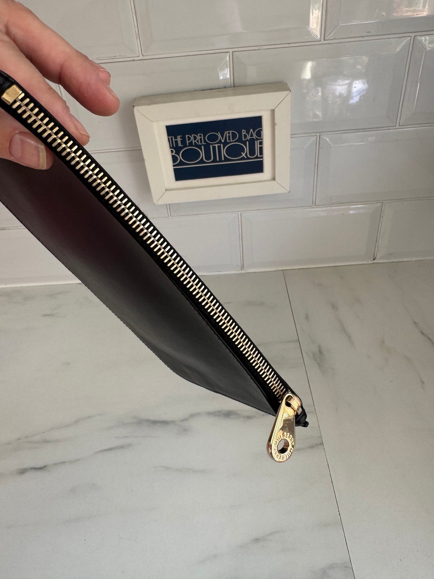 Mulberry Blossom Pouch - Black