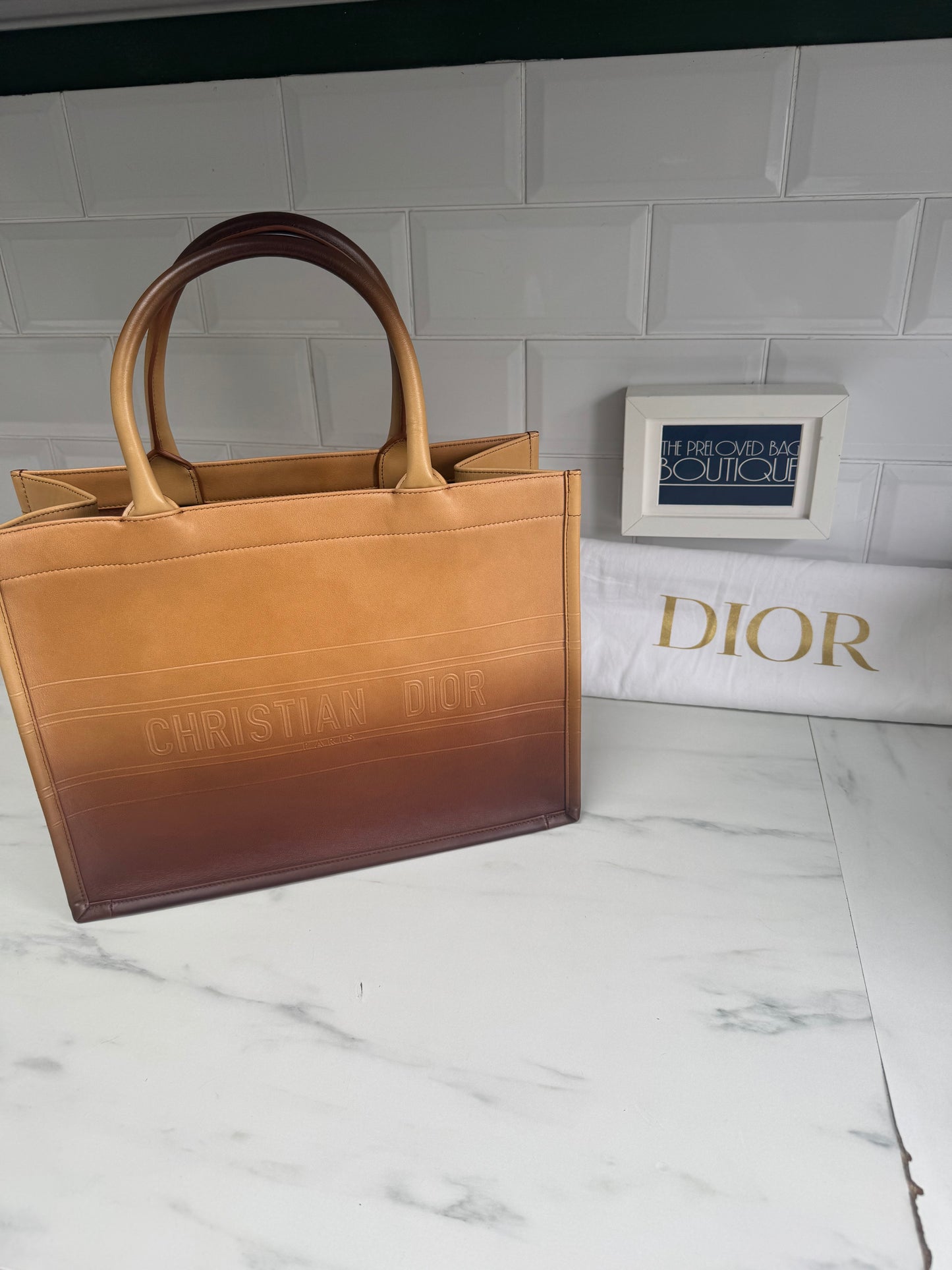 Christian Dior Ombré Tote Bag - brown