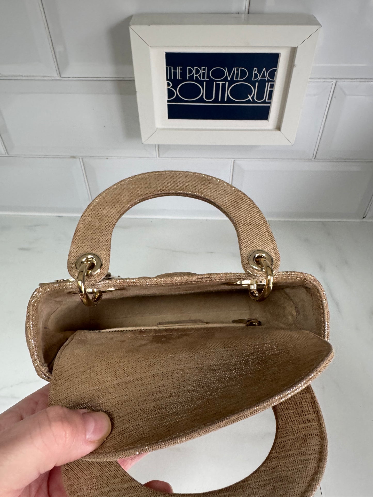 Dior Mini Lady Dior - Champagne/Gold
