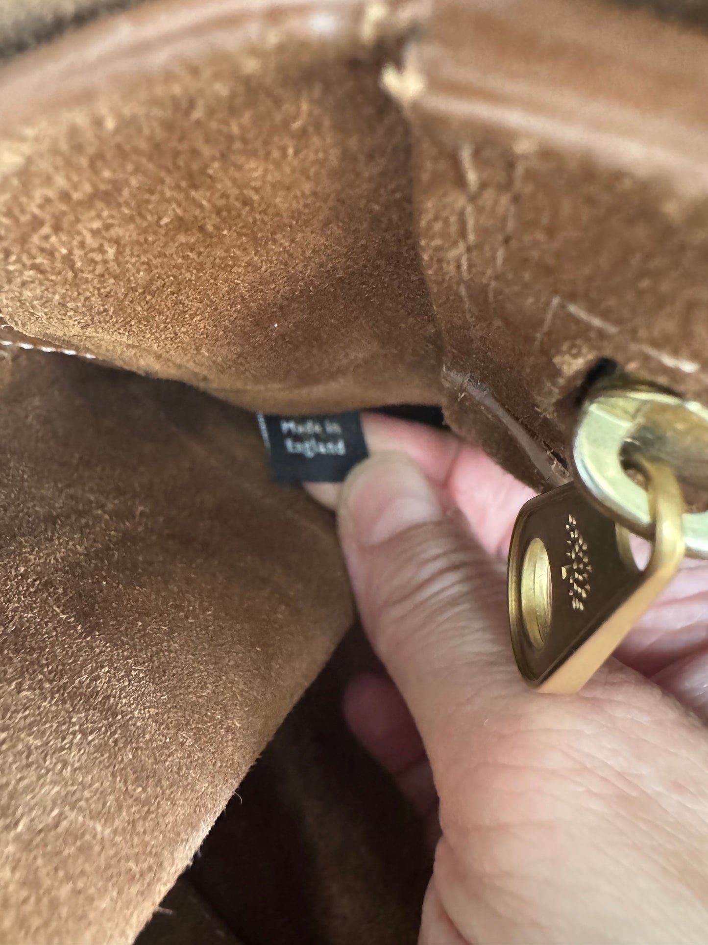 Mulberry Croc Embossed Bayswater - Oak