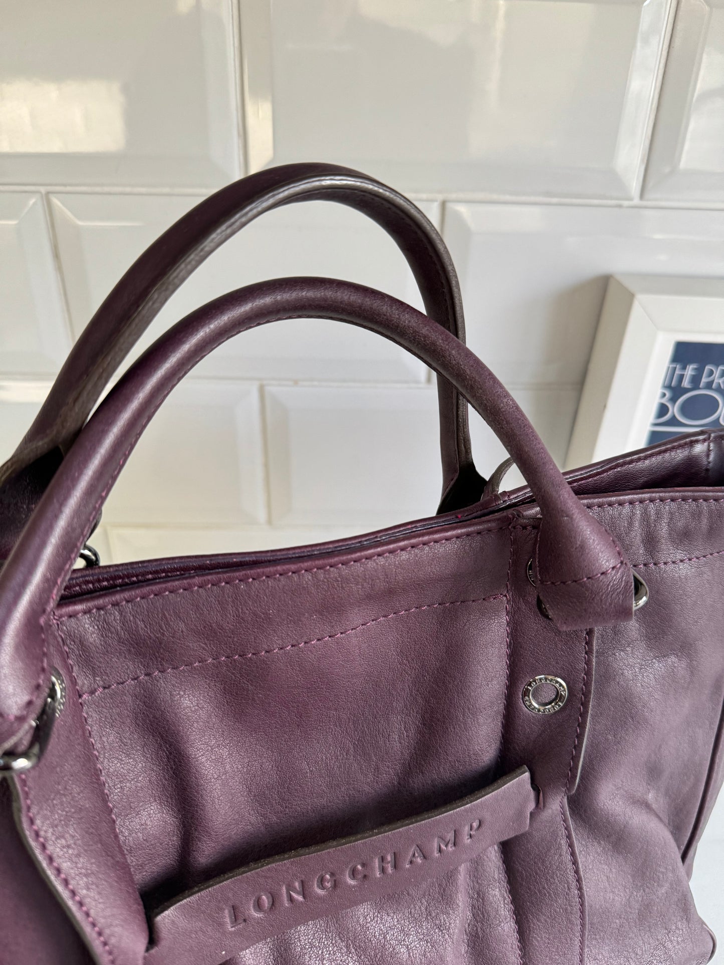 Longchamp 3D Tote - Burgundy