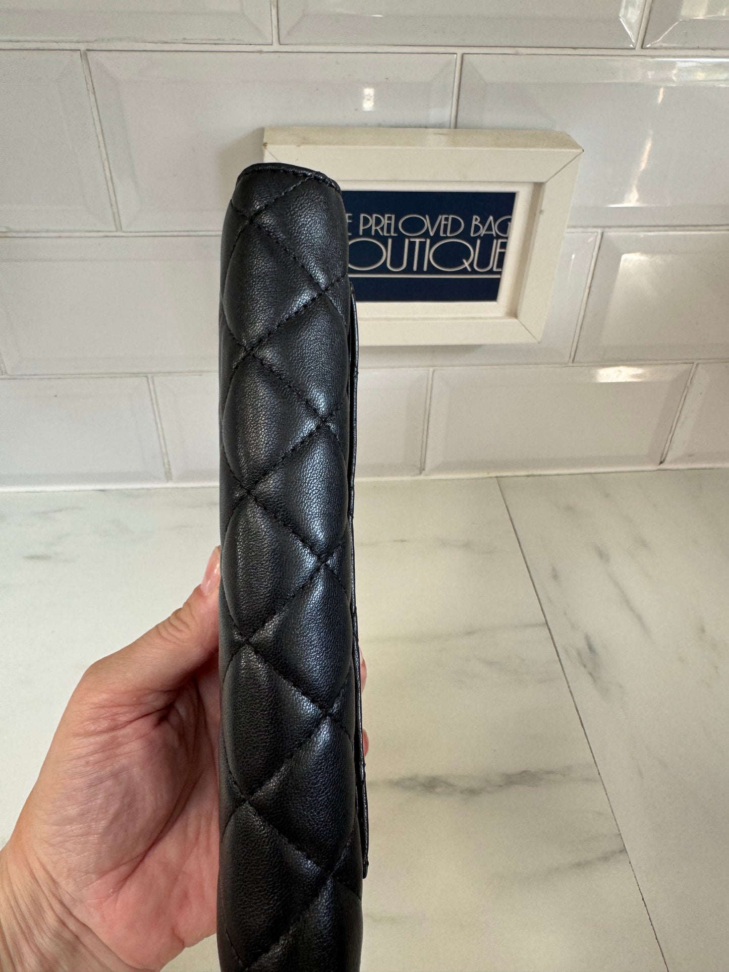 Chanel Quilted Wallet - Black