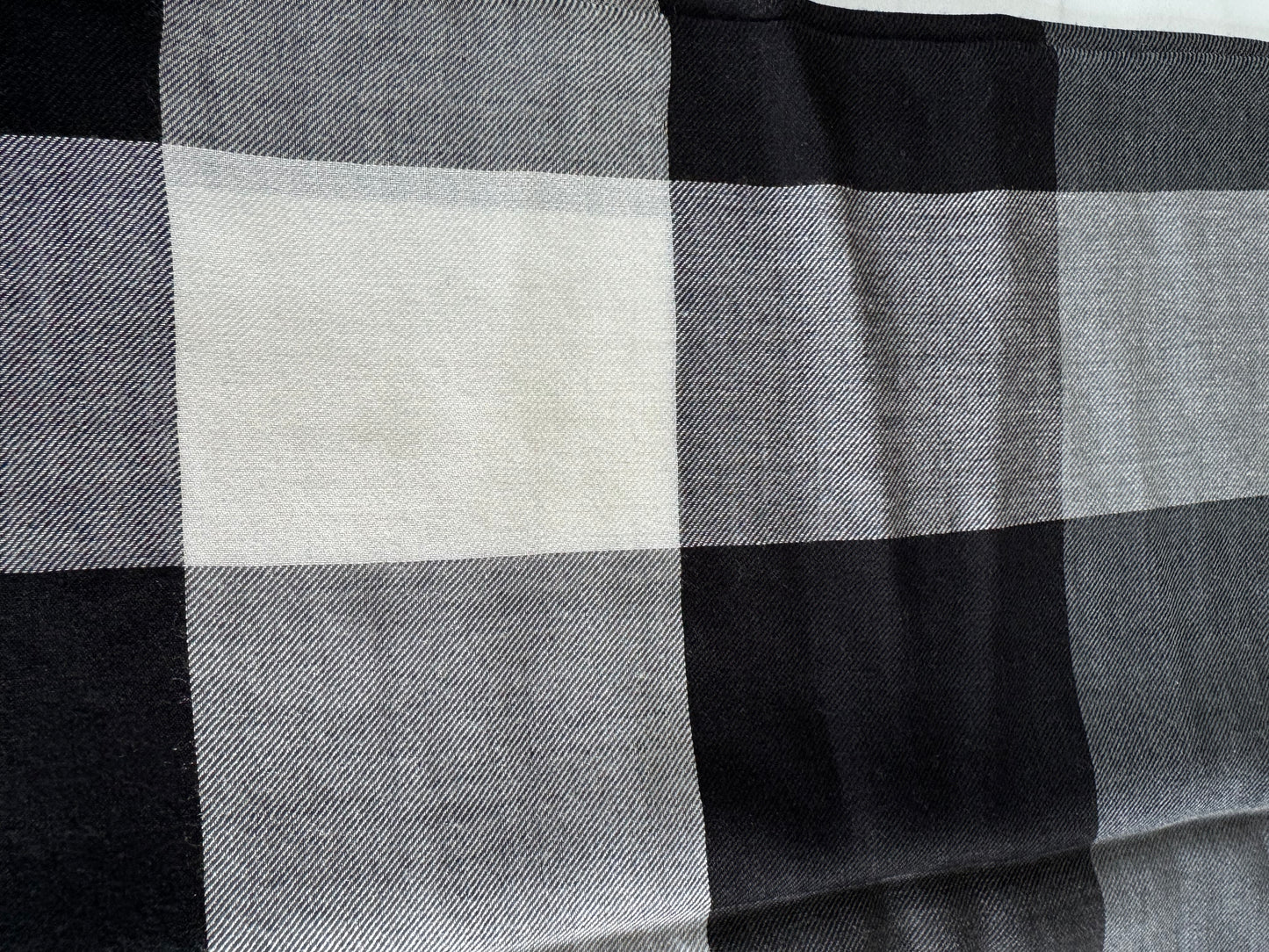 Burberry Scarf/Shawl - White, Black & Grey