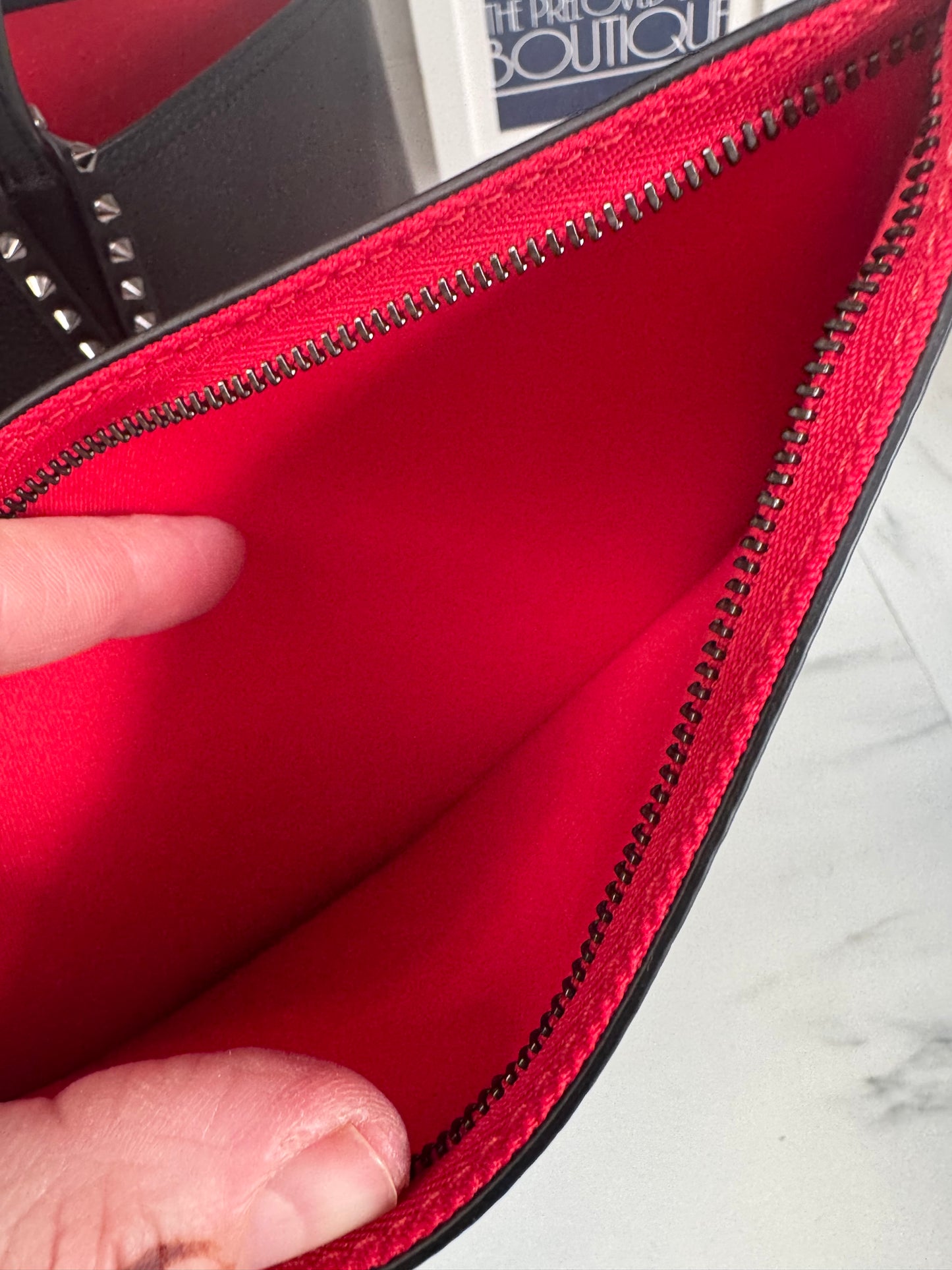 Christian Louboutin Cabata Tote - Black and Red