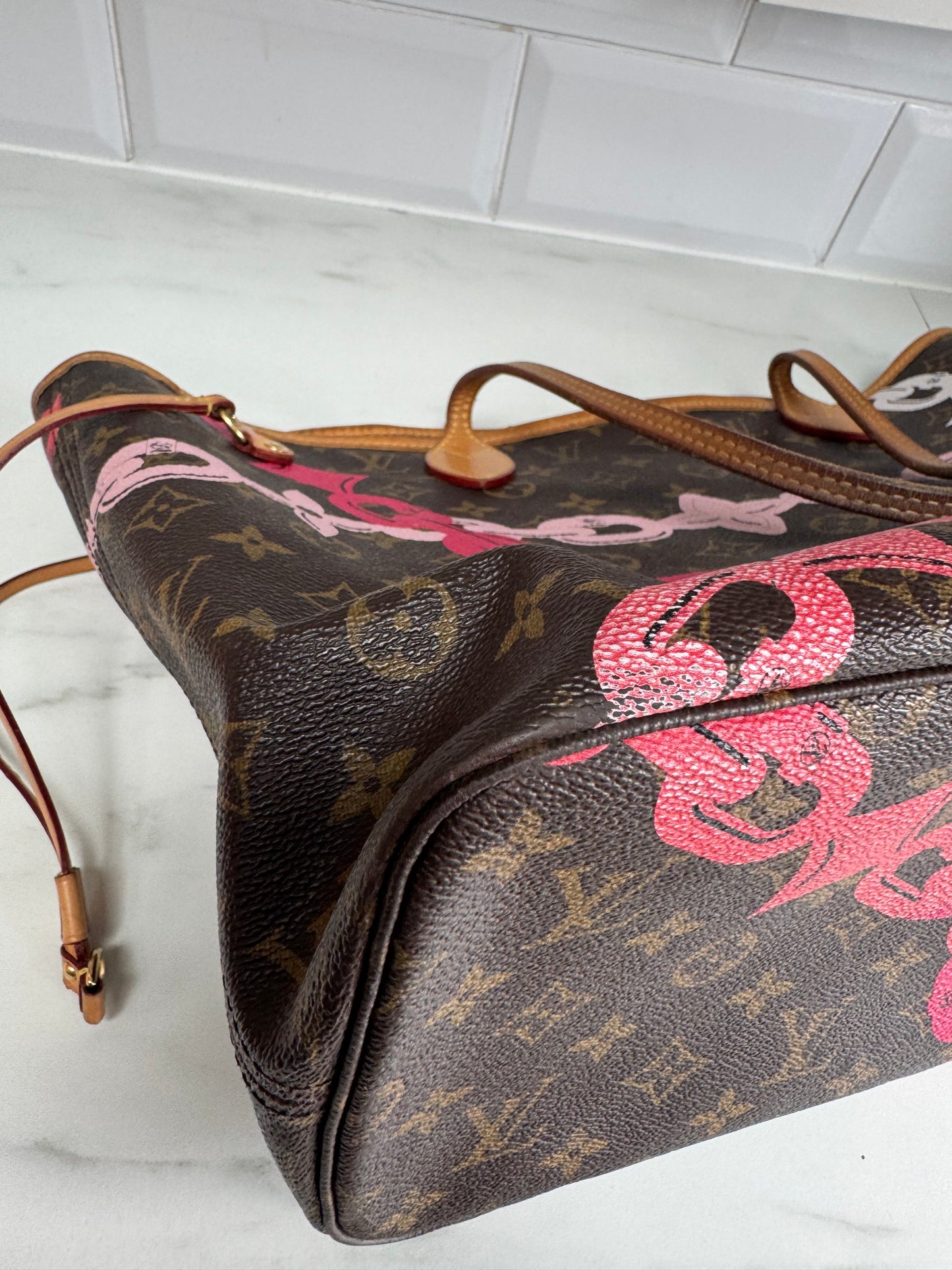 Louis Vuitton Limited Edition 2016 Bay MM Neverfull - Pink and Brown