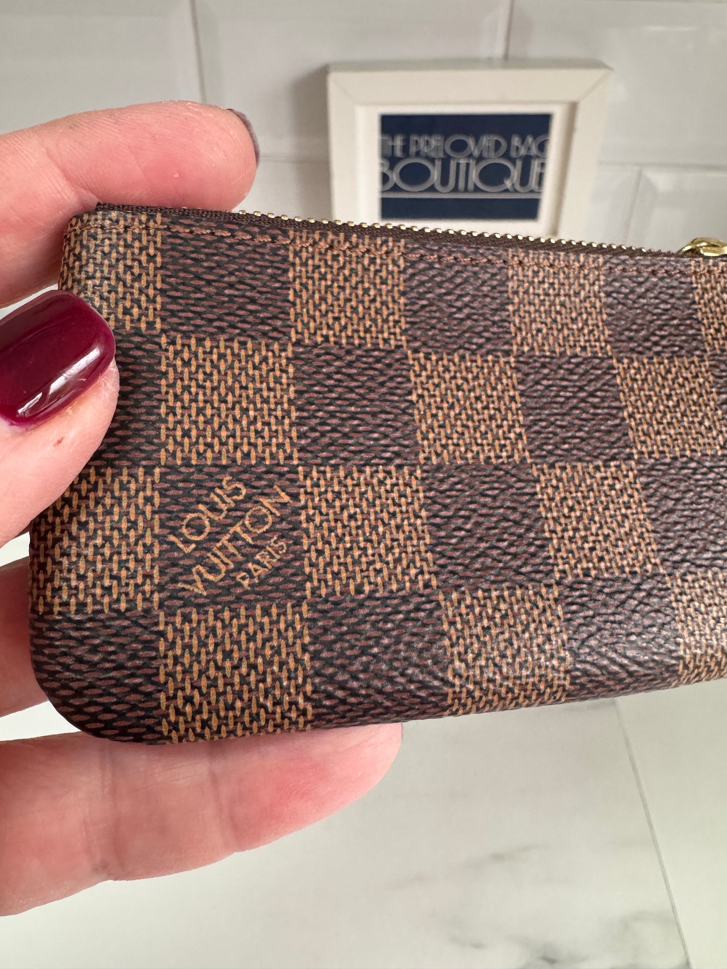 Louis Vuitton Key Pouch - Damier Ebene Brown