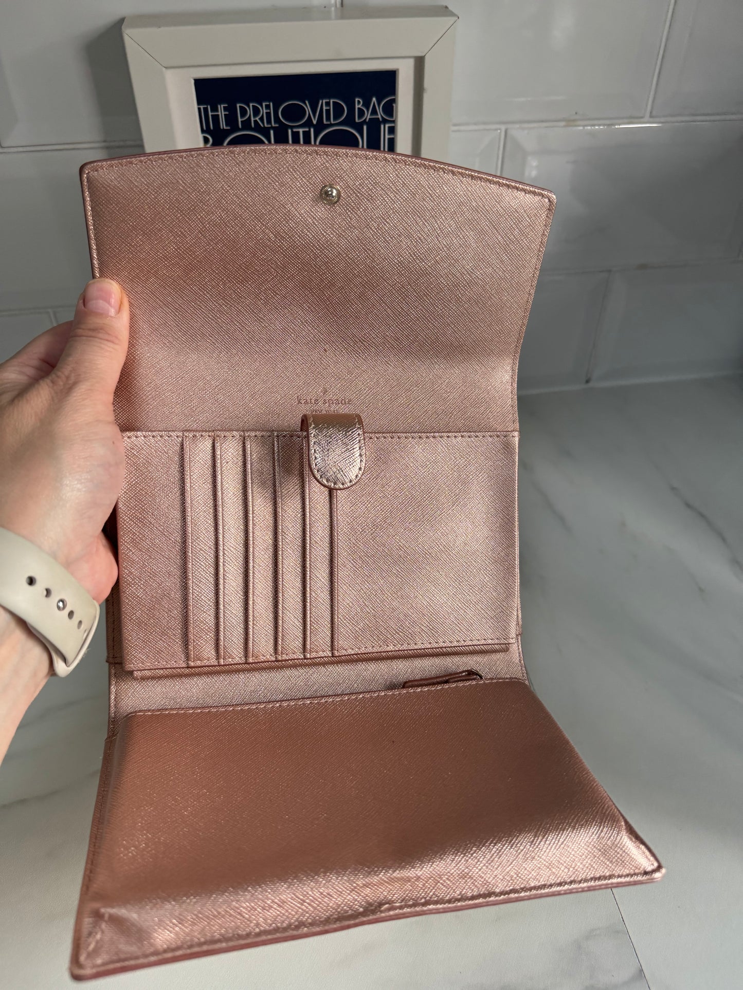 Kate Spade WOC - Metallic Rose Gold