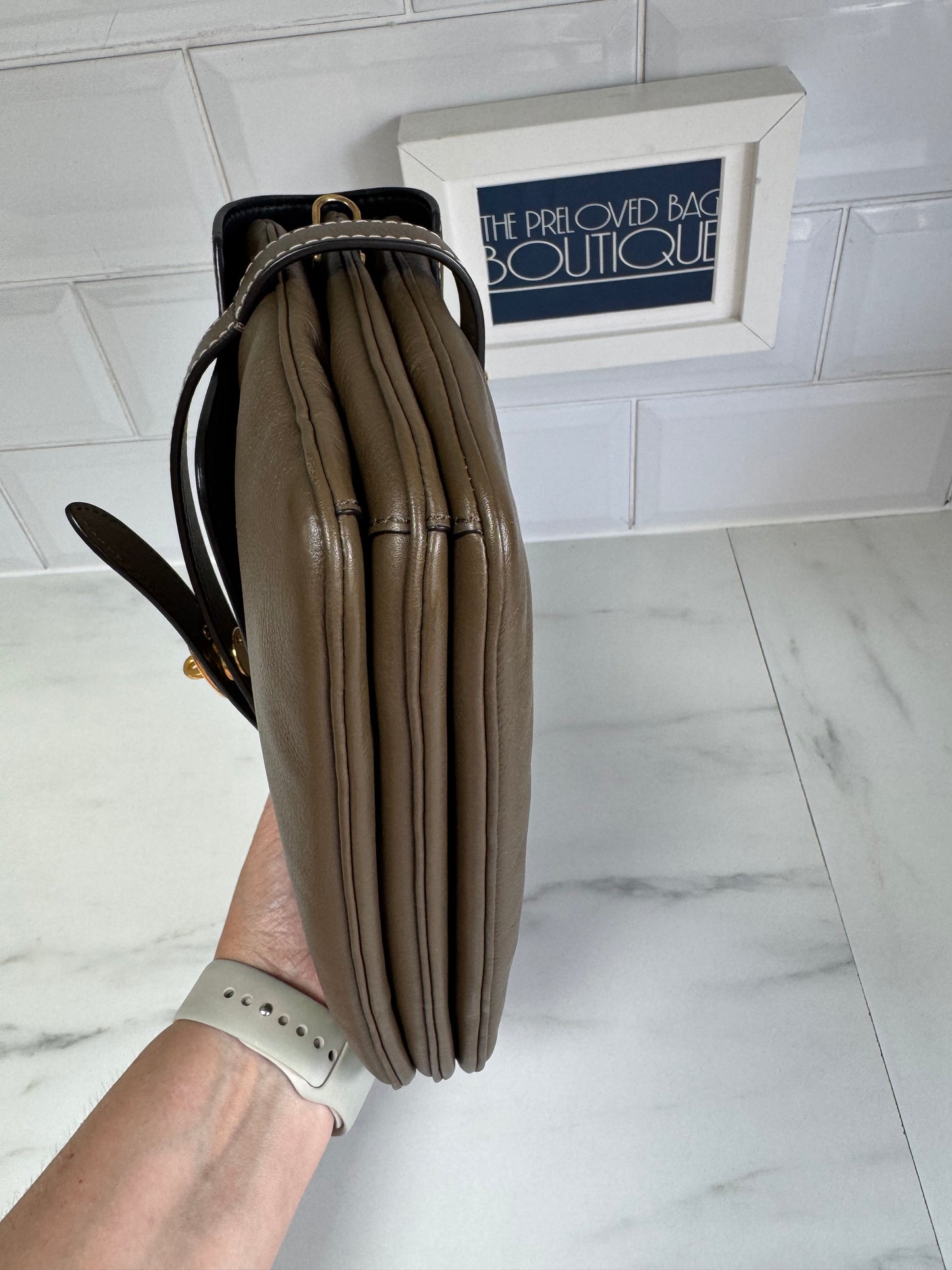 Mulberry Belted Bayswater Satchel - Dark Palm