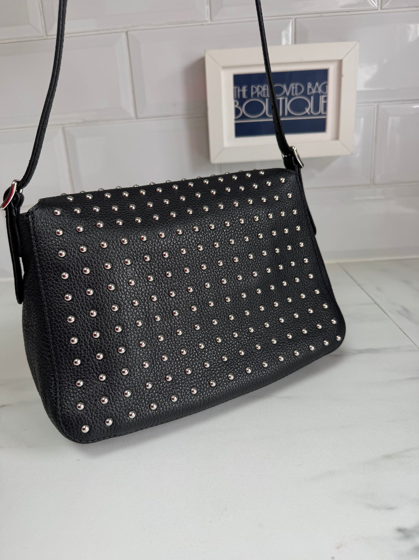 Mulberry Mini Keeley - black with silver studs