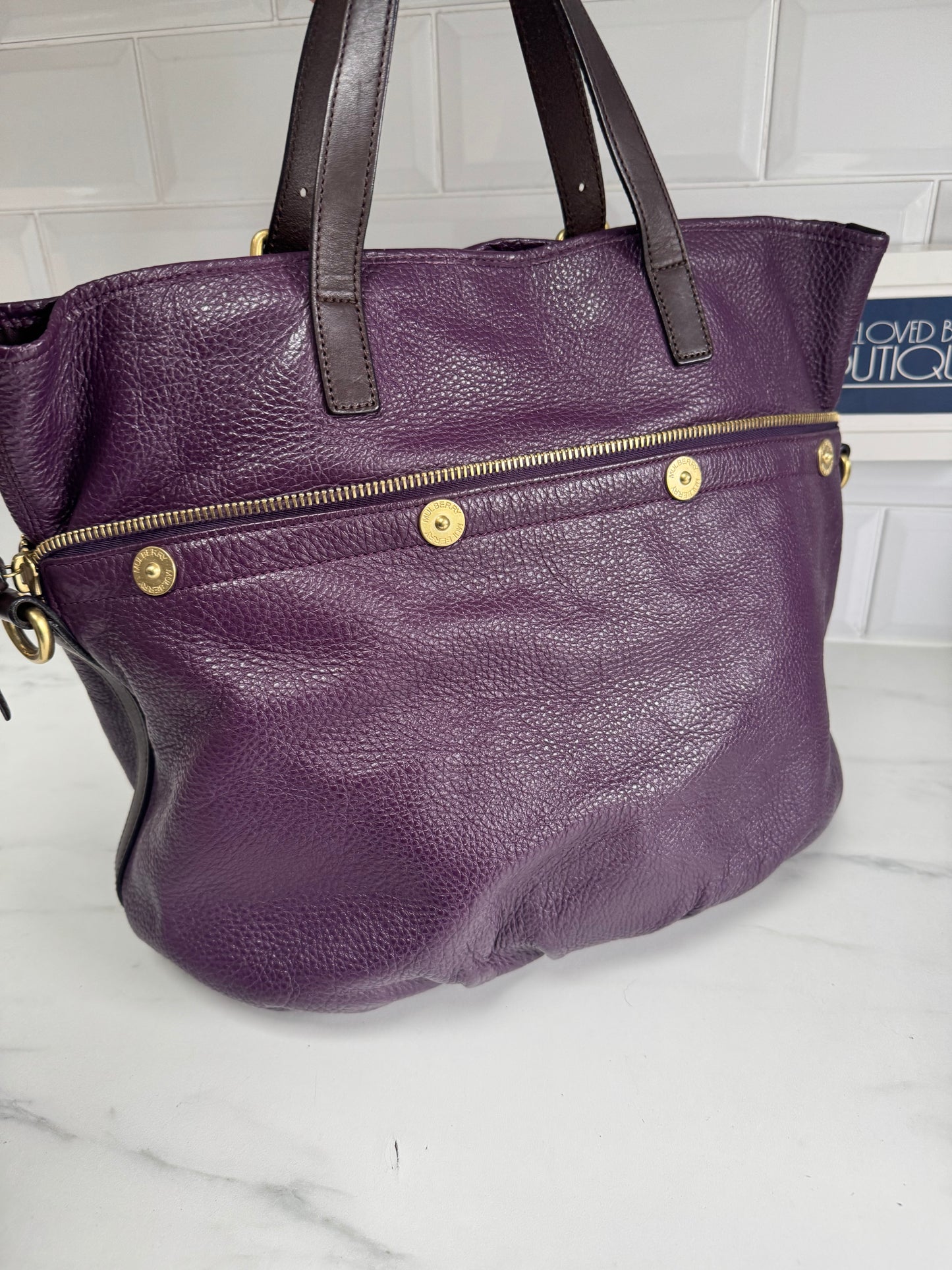 Mulberry Mitzy Tote - Eggplant