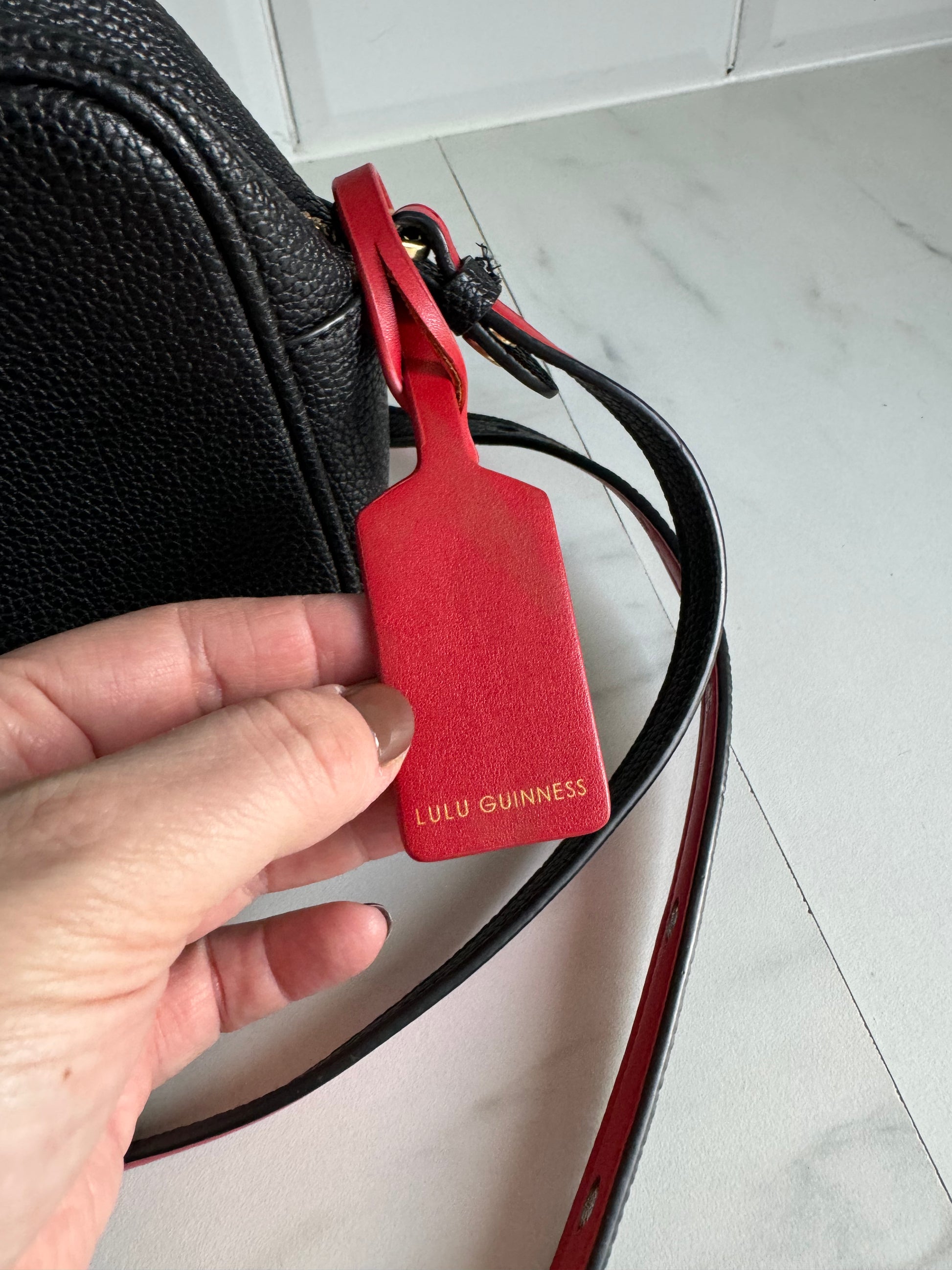 Lulu Guinness Cole Crossbody bag Black The Preloved Bag Boutique