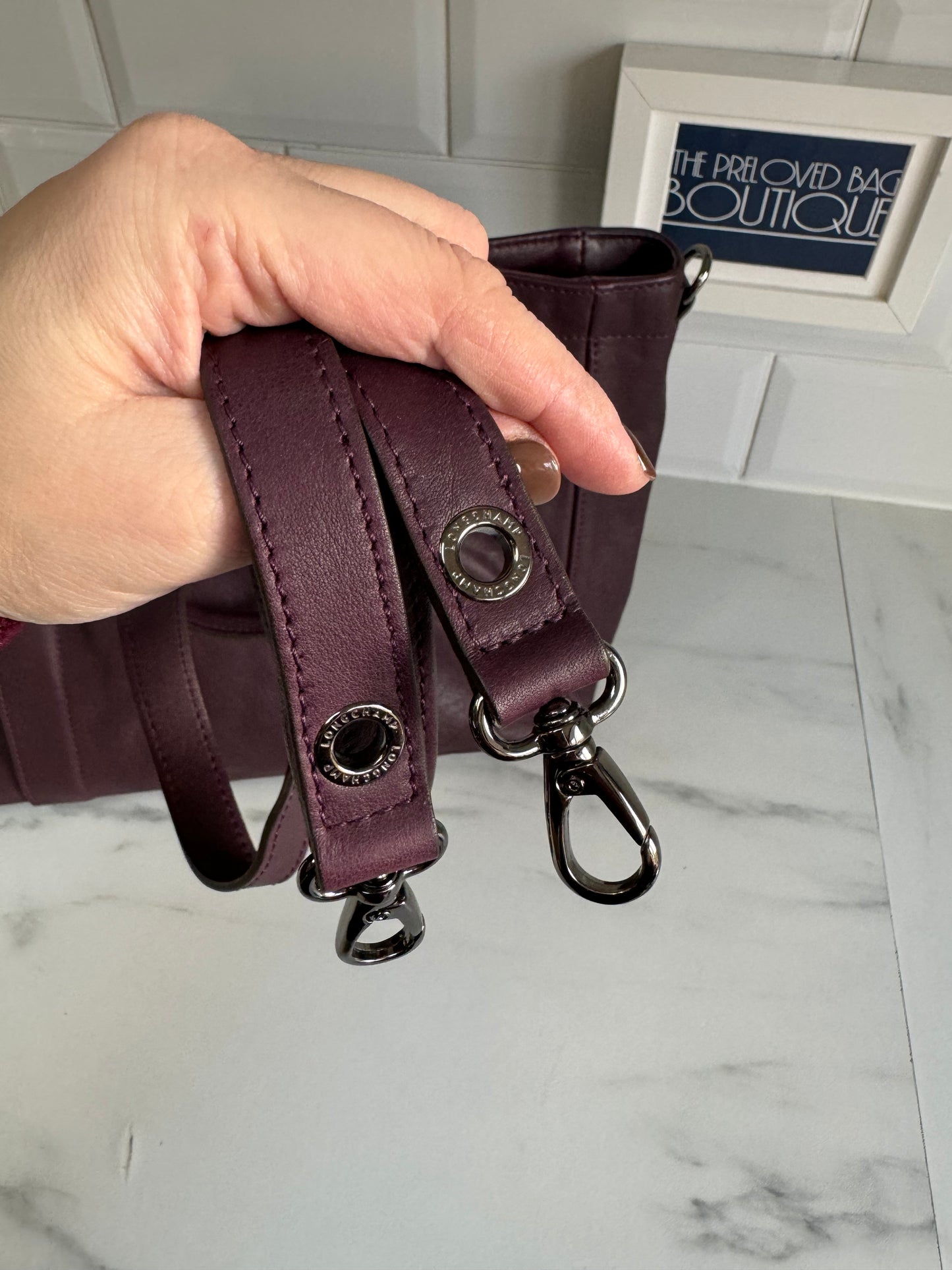 Longchamp 3D Tote - Burgundy